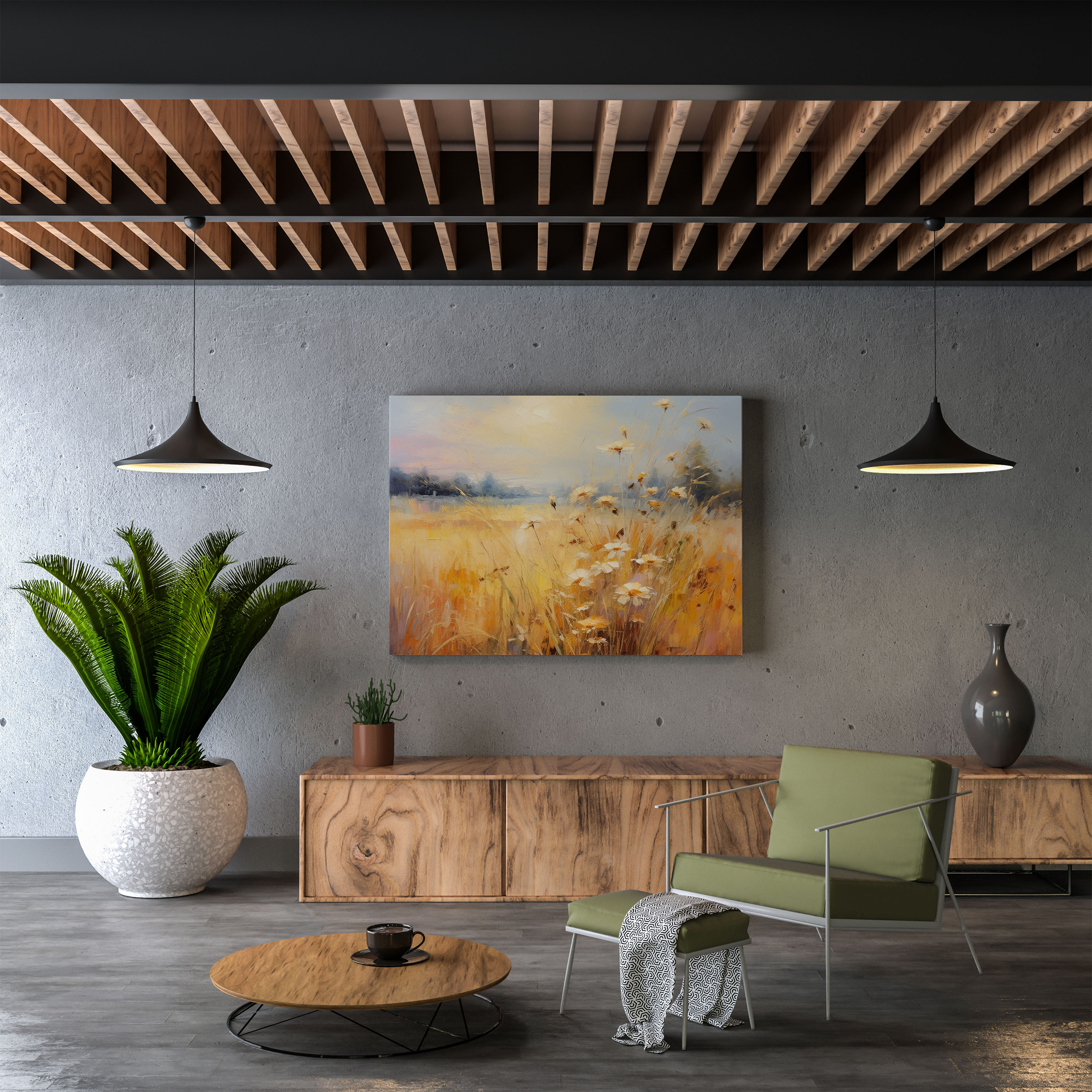 Impressionist Dry Flower Canvas Print - Dry Flower, Canvas Wall Art, Impressionist Artwork, Wall Decoration