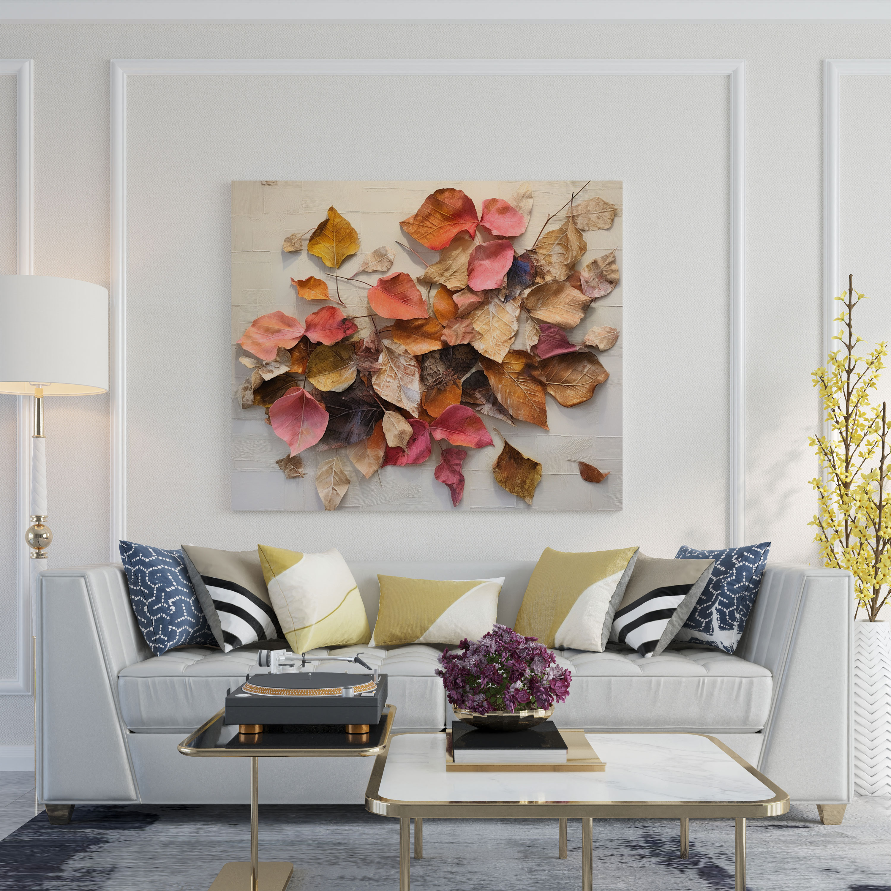 Dry Flower Mixed Media Canvas Print - Dry Flower, Petals, Canvas, Dry Flower