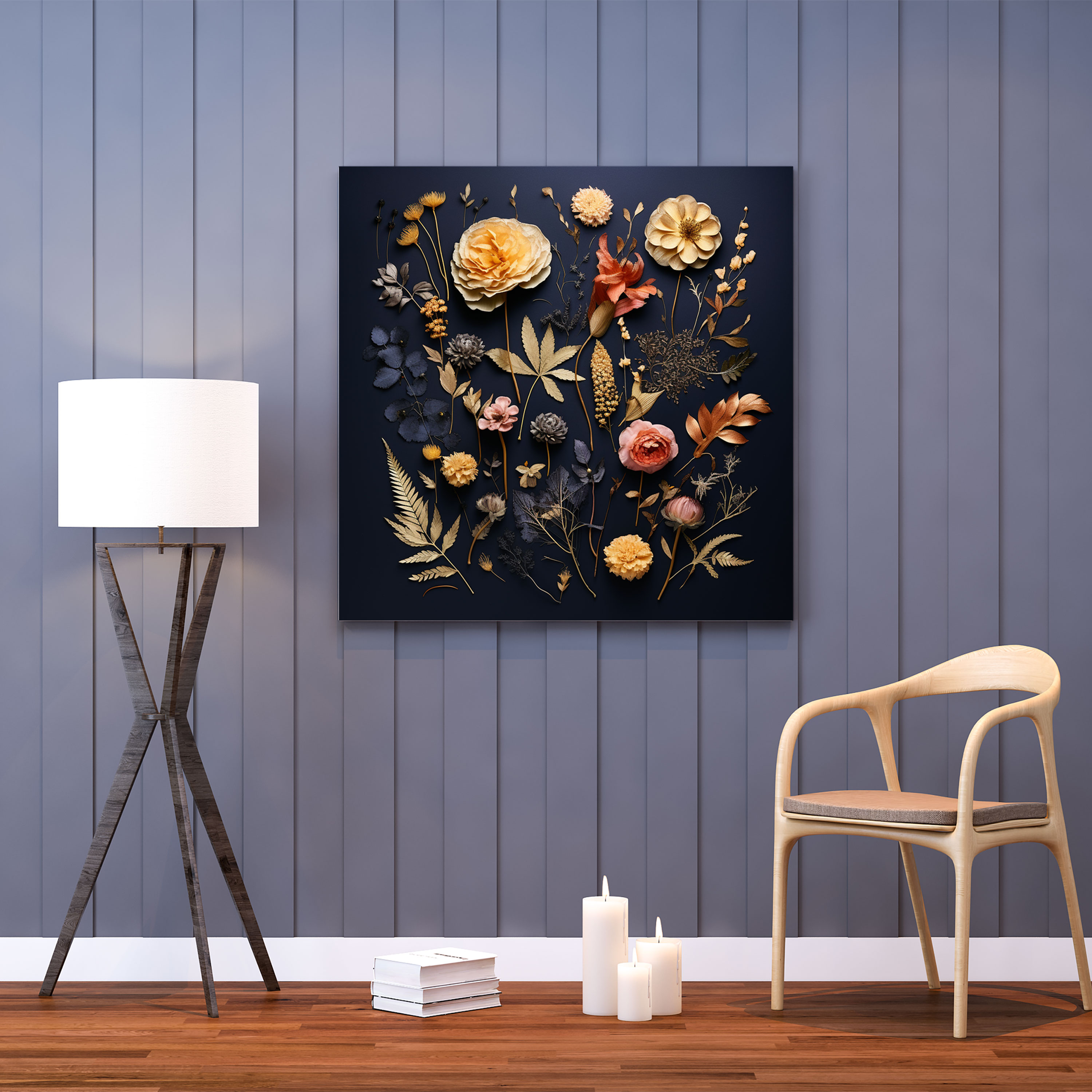 Dry Flower Botanical Specimens Canvas Print - Dry Flower, Home Decoration, Dry Flower, Canvas Print