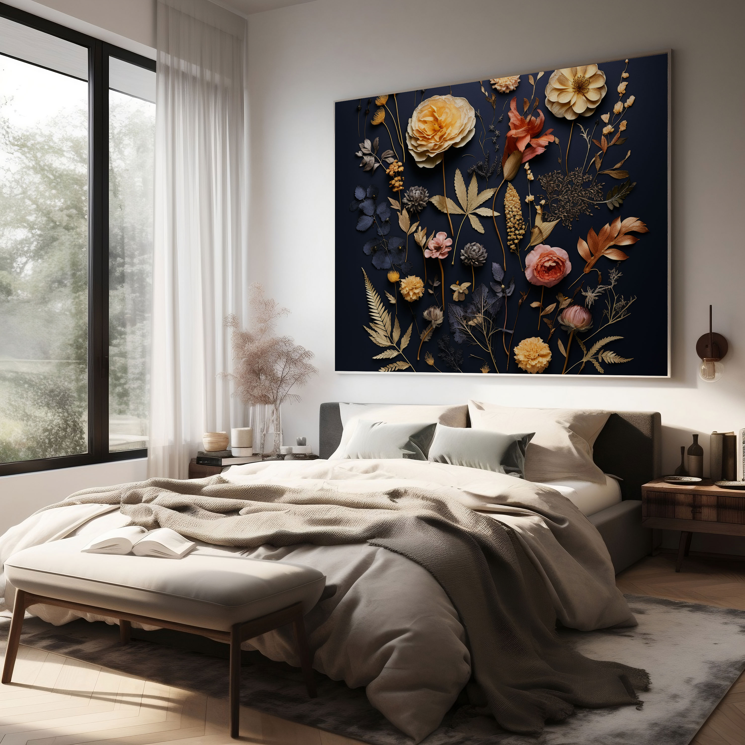 Dry Flower Botanical Specimens Canvas Print - Dry Flower, Home Decoration, Dry Flower, Canvas Print