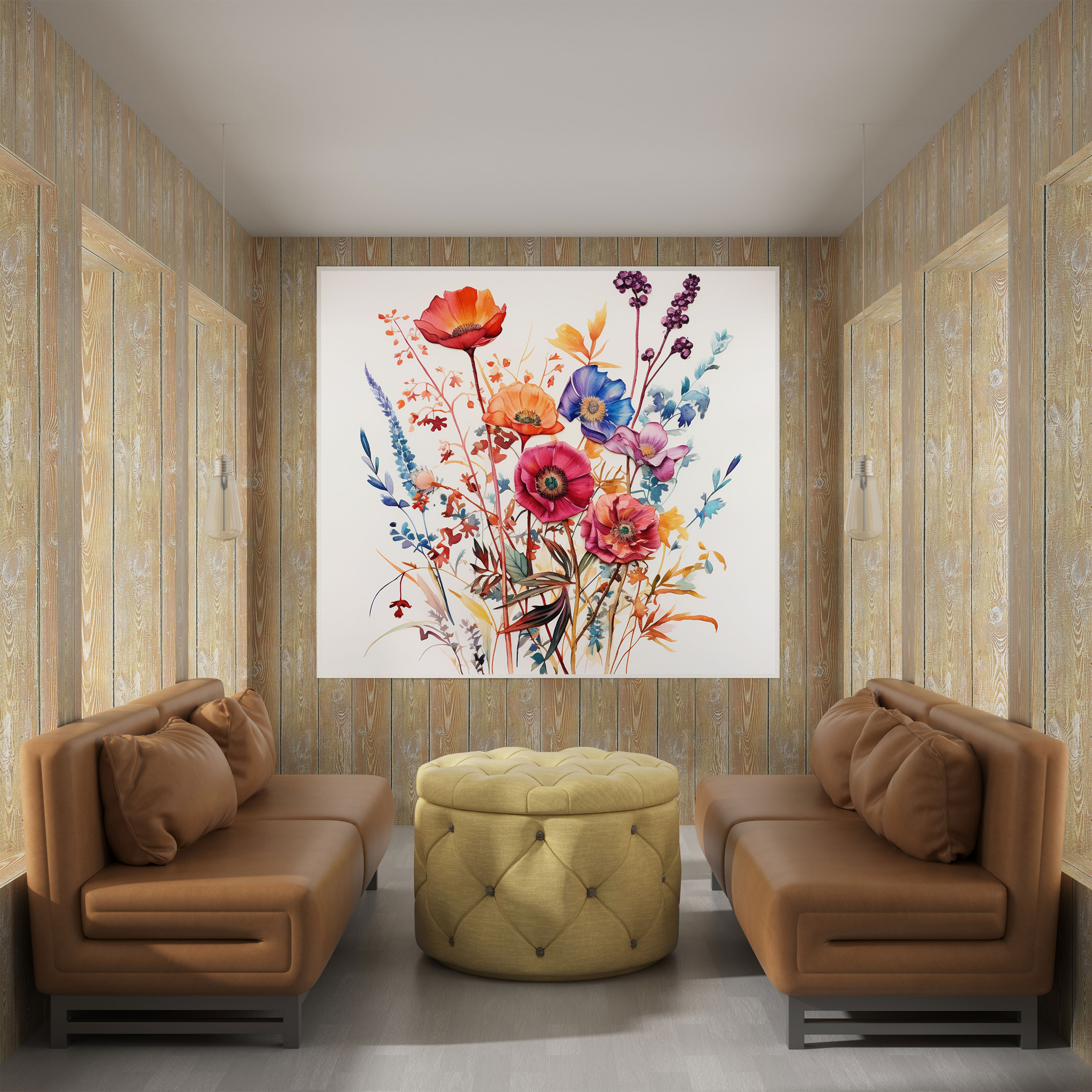 Dry Flower Canvas Print - Dry Flower, Vibrant Colors, Wall Decoration, Bold Colors
