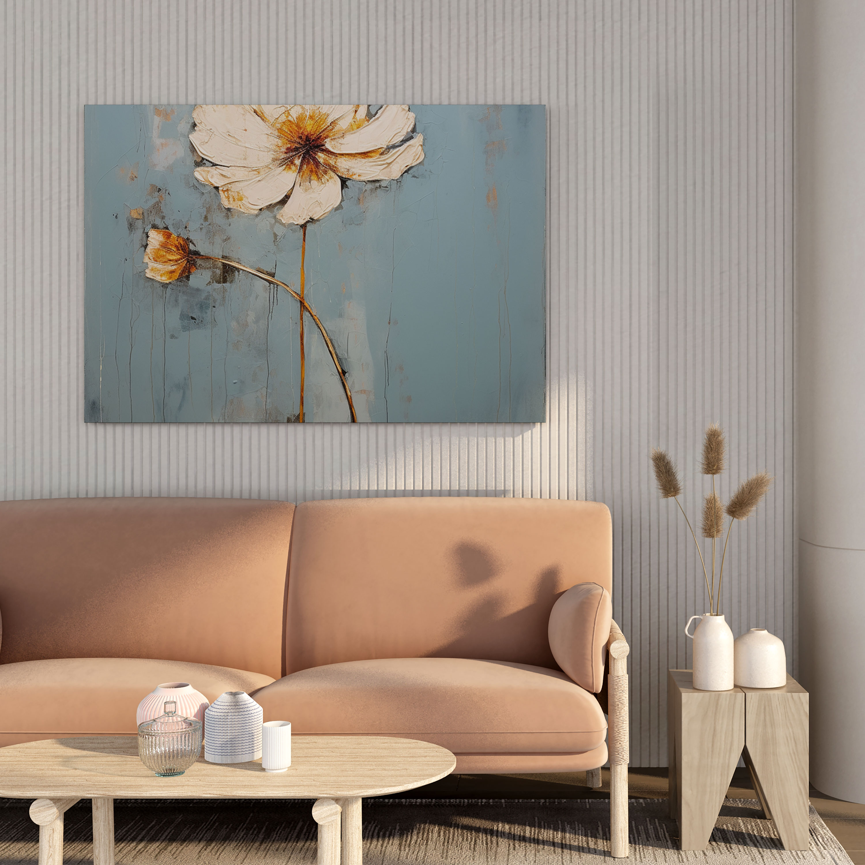 Modern Dry Flower Canvas Print - Dry Flower, Modern Twist, Canvas Wall Art, Canvas Print