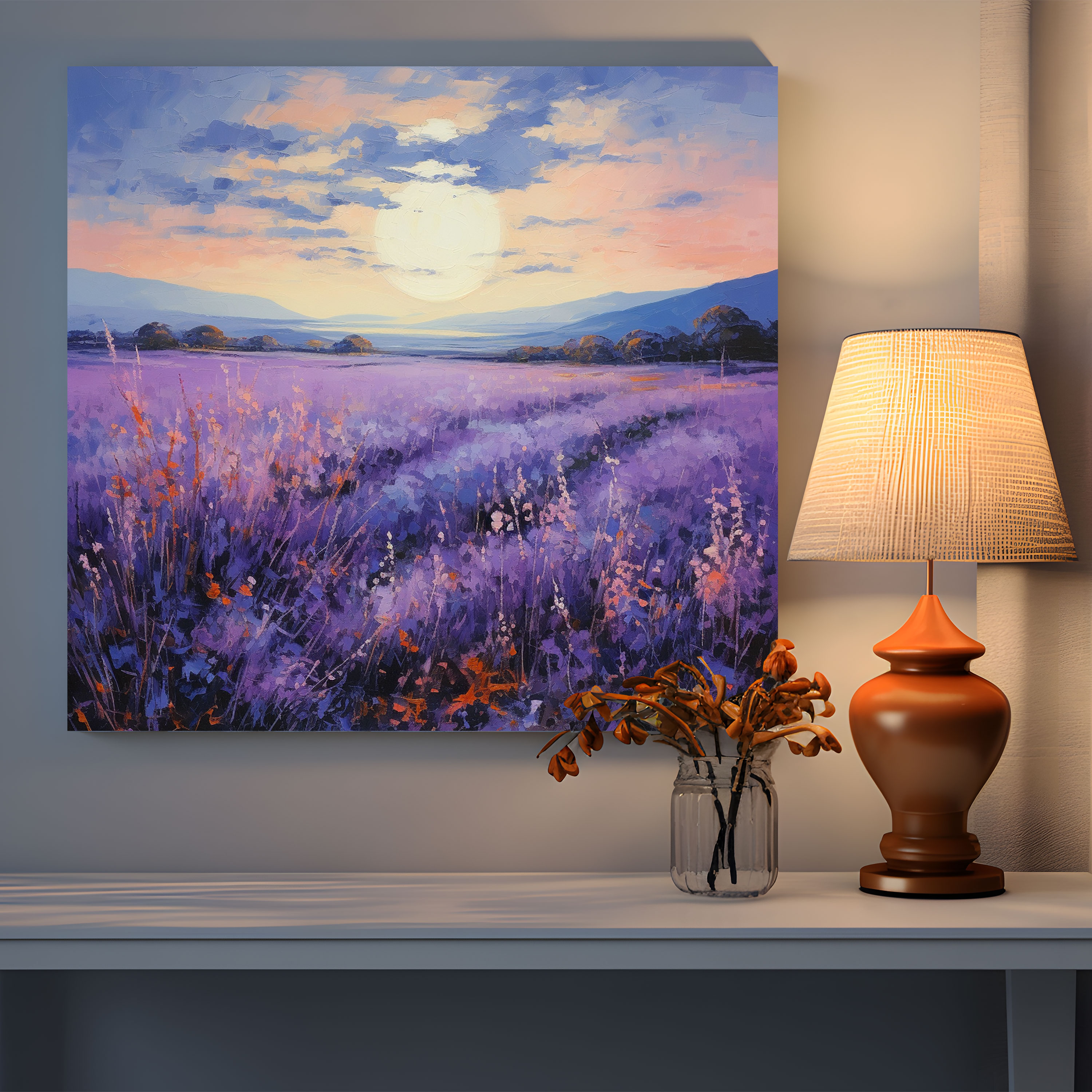 Dry Flower Oil Painting - Dry Flower, Dry Flower, Vibrant Oil Painting, Peace