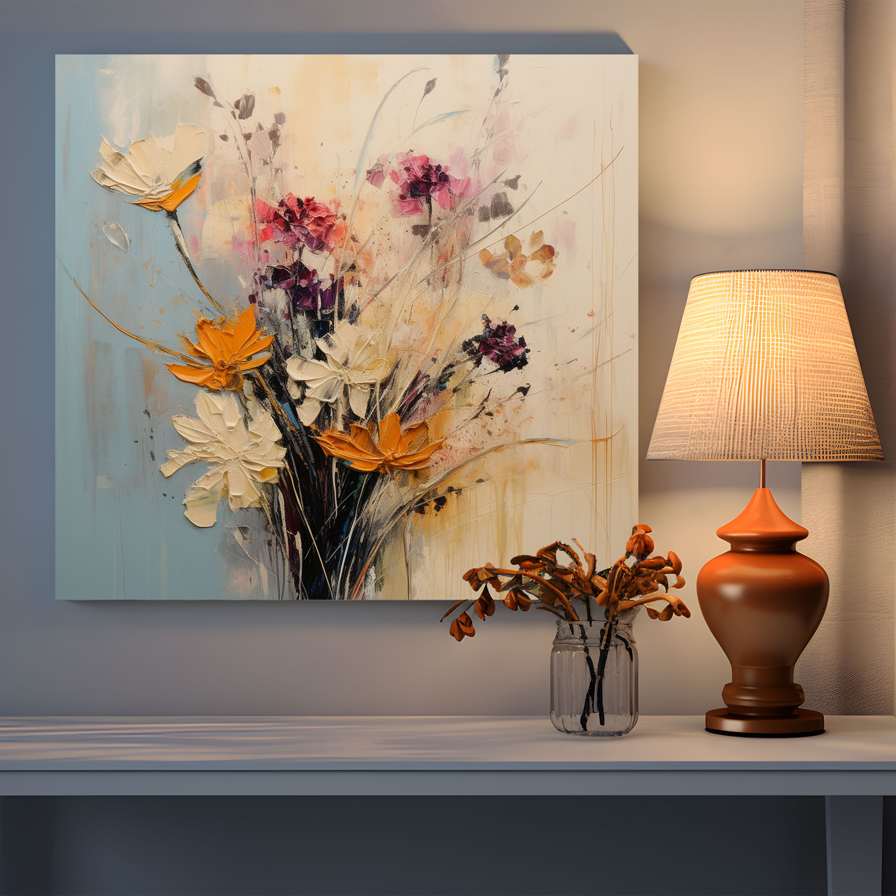 Dry Flower Canvas Print - Dry Flower, Canvas, Wall Art, Canvas Wall Art