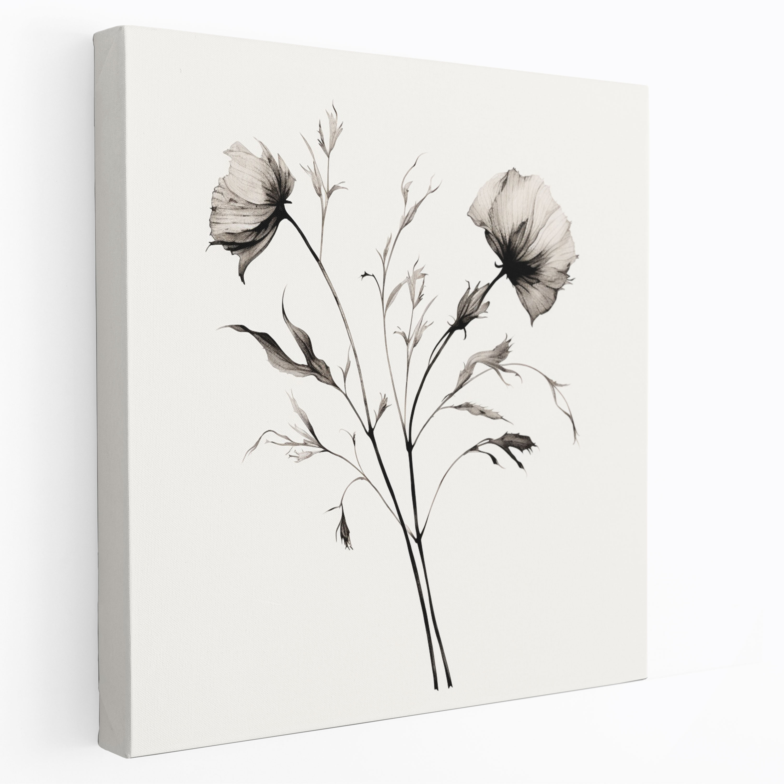 Minimalist Dry Flower Wall Art - Dry Flower, Canvas Wall Art, Canvas, Wall Art
