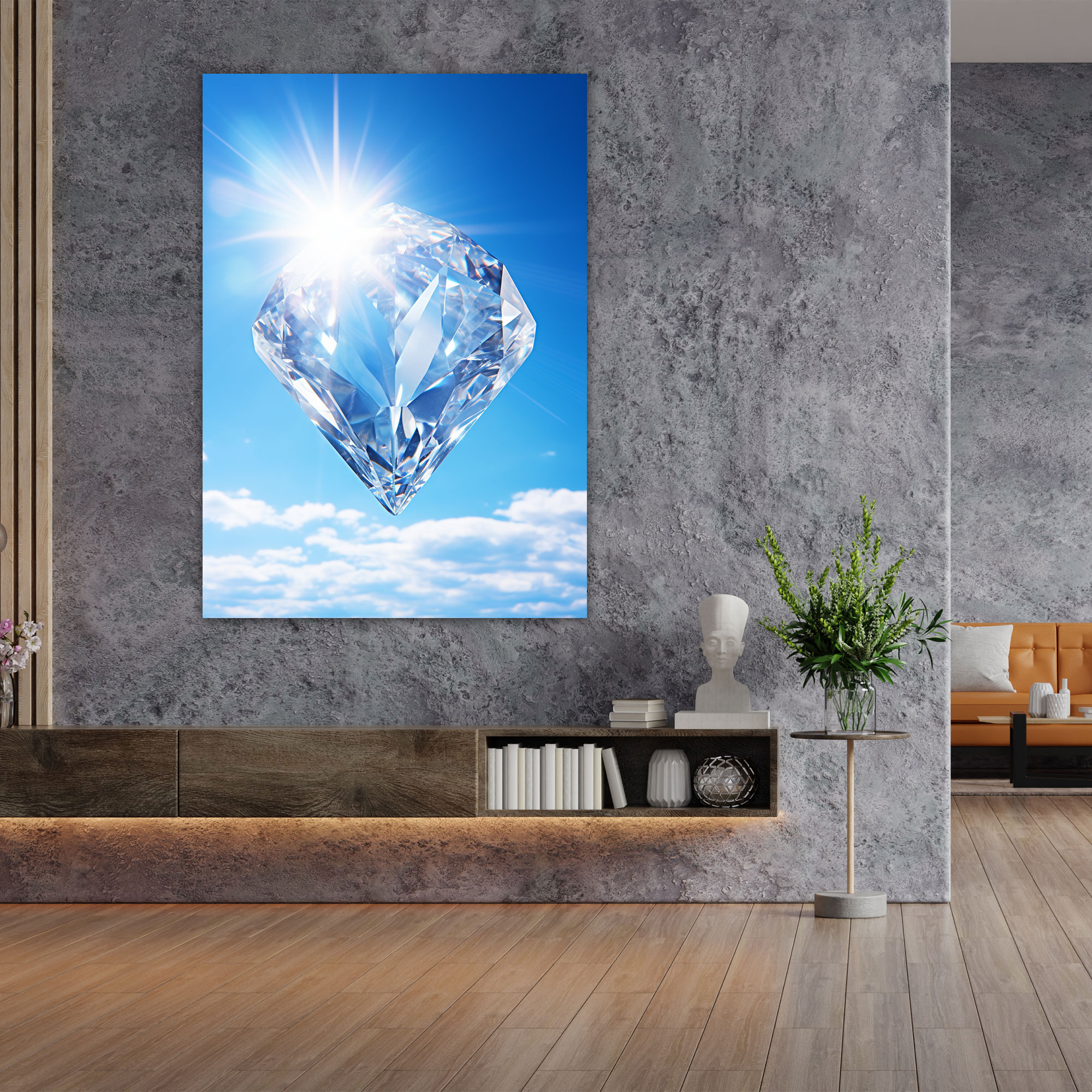 Diamond Wall Decoration - Diamond, Majestic Diamond, Canvas, Canvas Wall Art