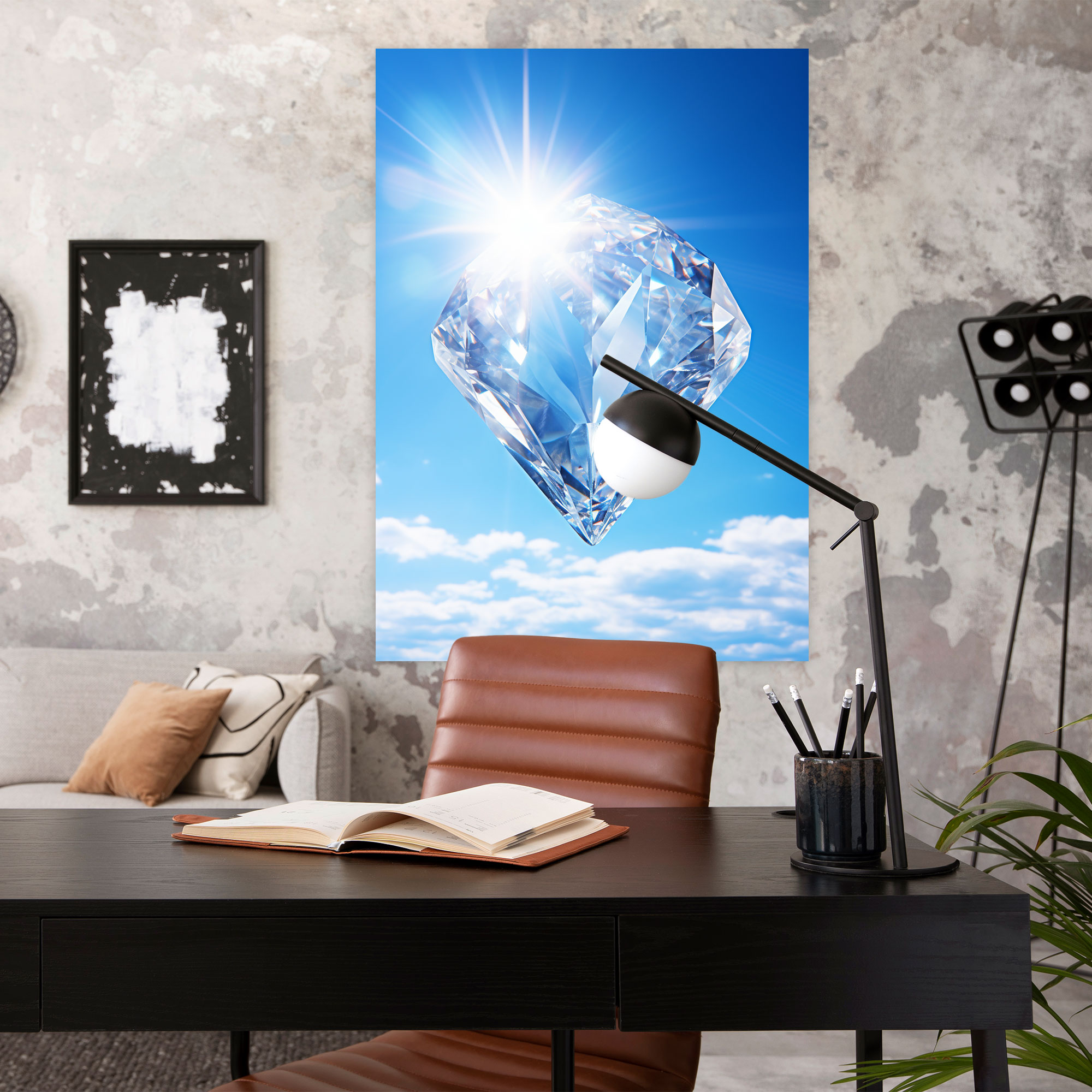 Diamond Wall Decoration - Diamond, Majestic Diamond, Canvas, Canvas Wall Art