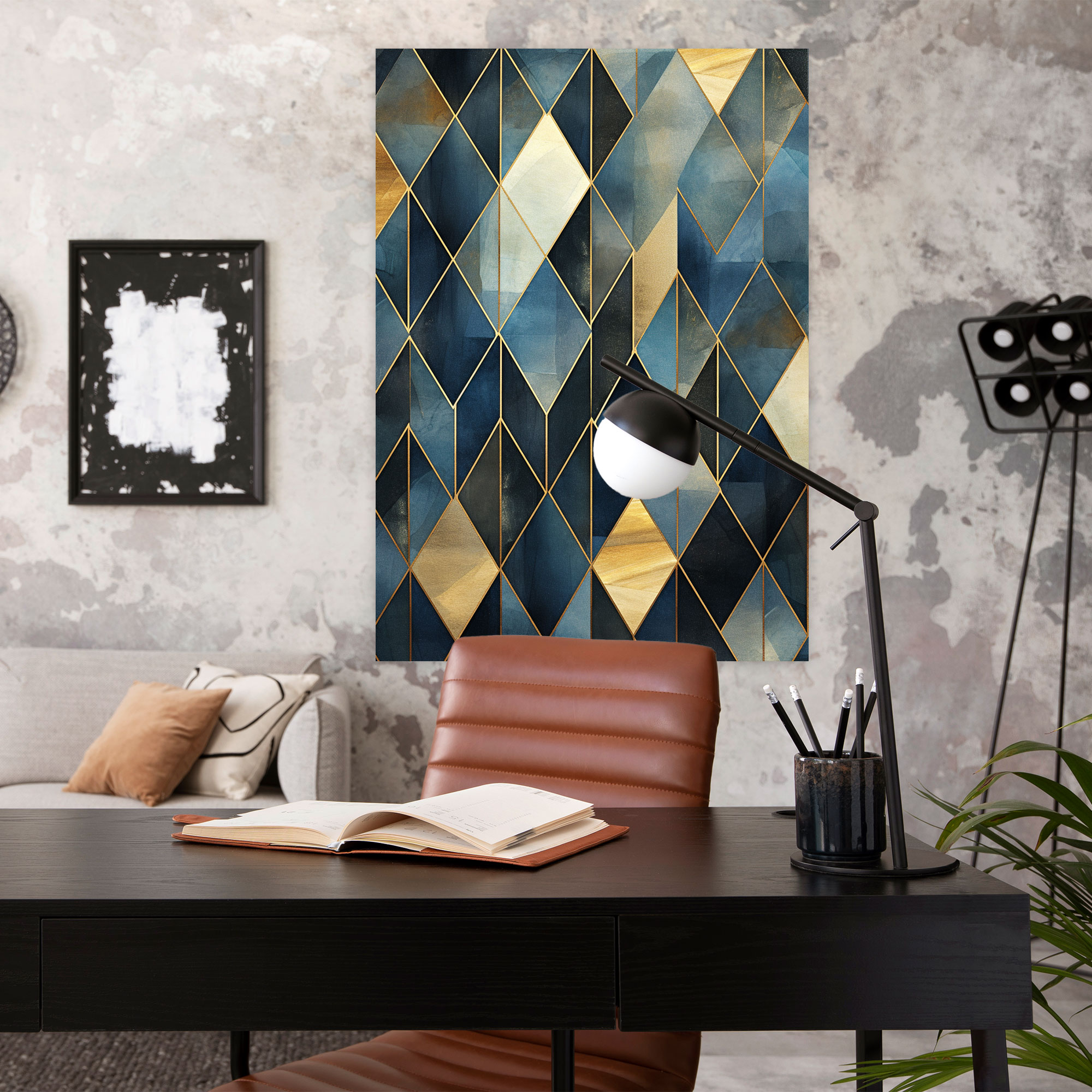 Diamond Wall Decoration - Diamond, Canvas, Stylish, Contemporary