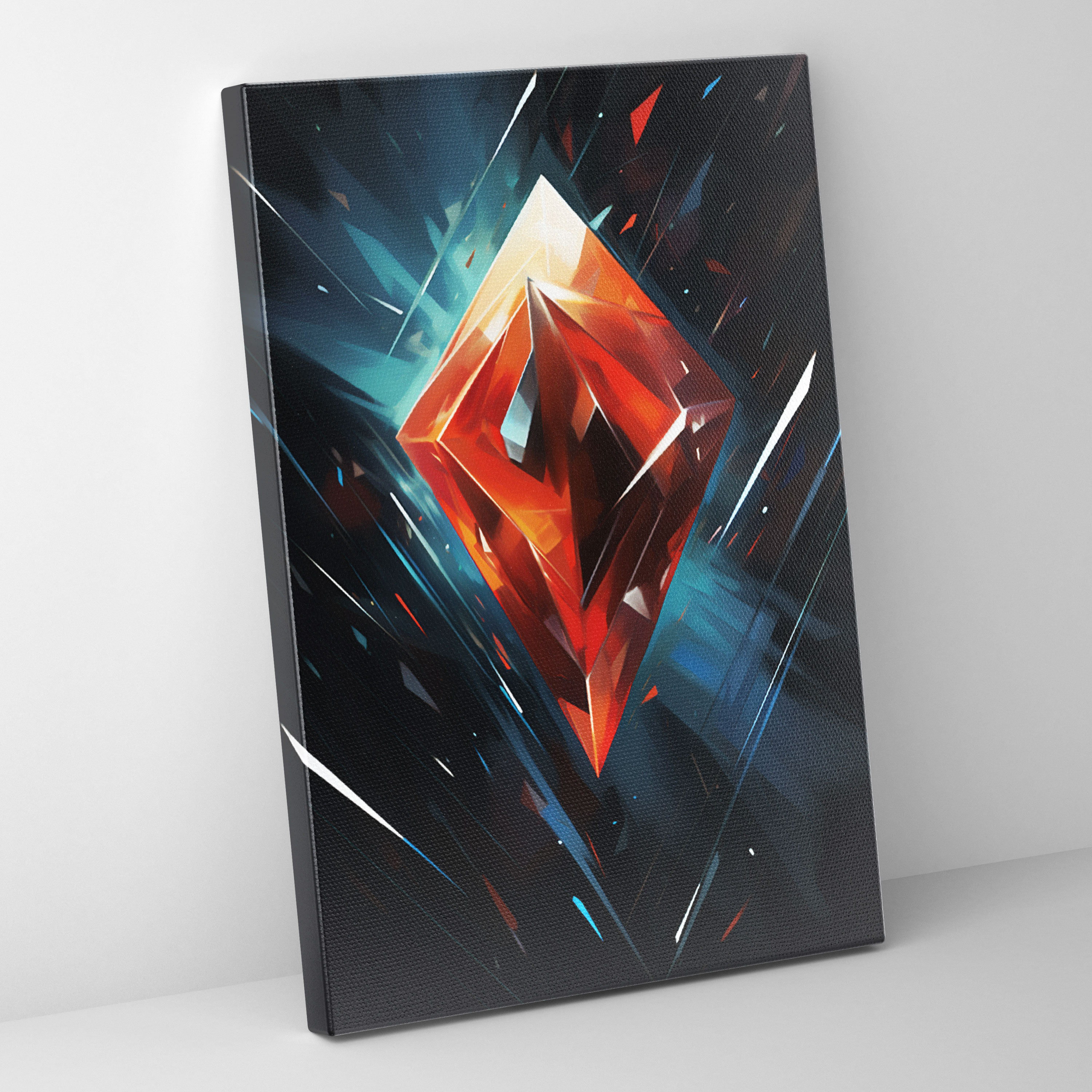 Diamond Canvas Print - Diamond, Vibrant Colors, Home Decoration, Sharp Angles