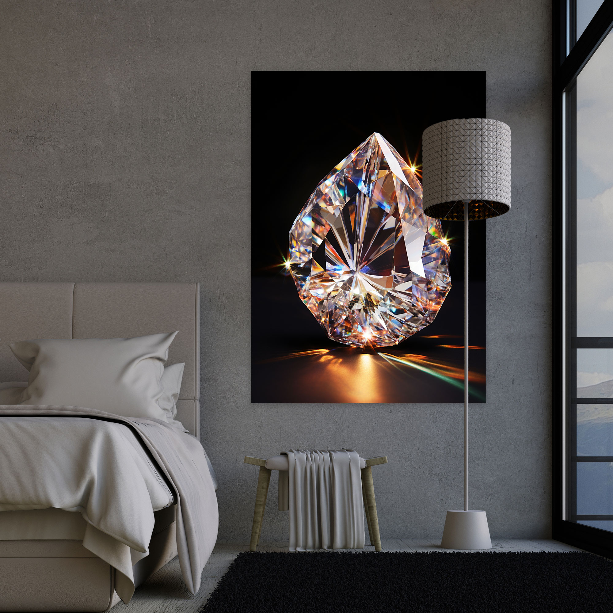 Diamond Canvas Print - Diamond, Shimmering, Wall Art, Canvas Wall Art