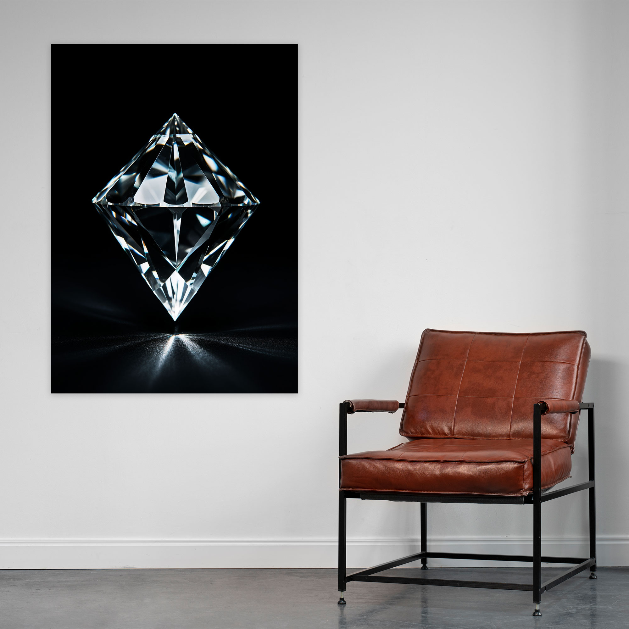 Timeless Diamond Wall Art - Diamond, Elegance, Wall Art, Black Background
