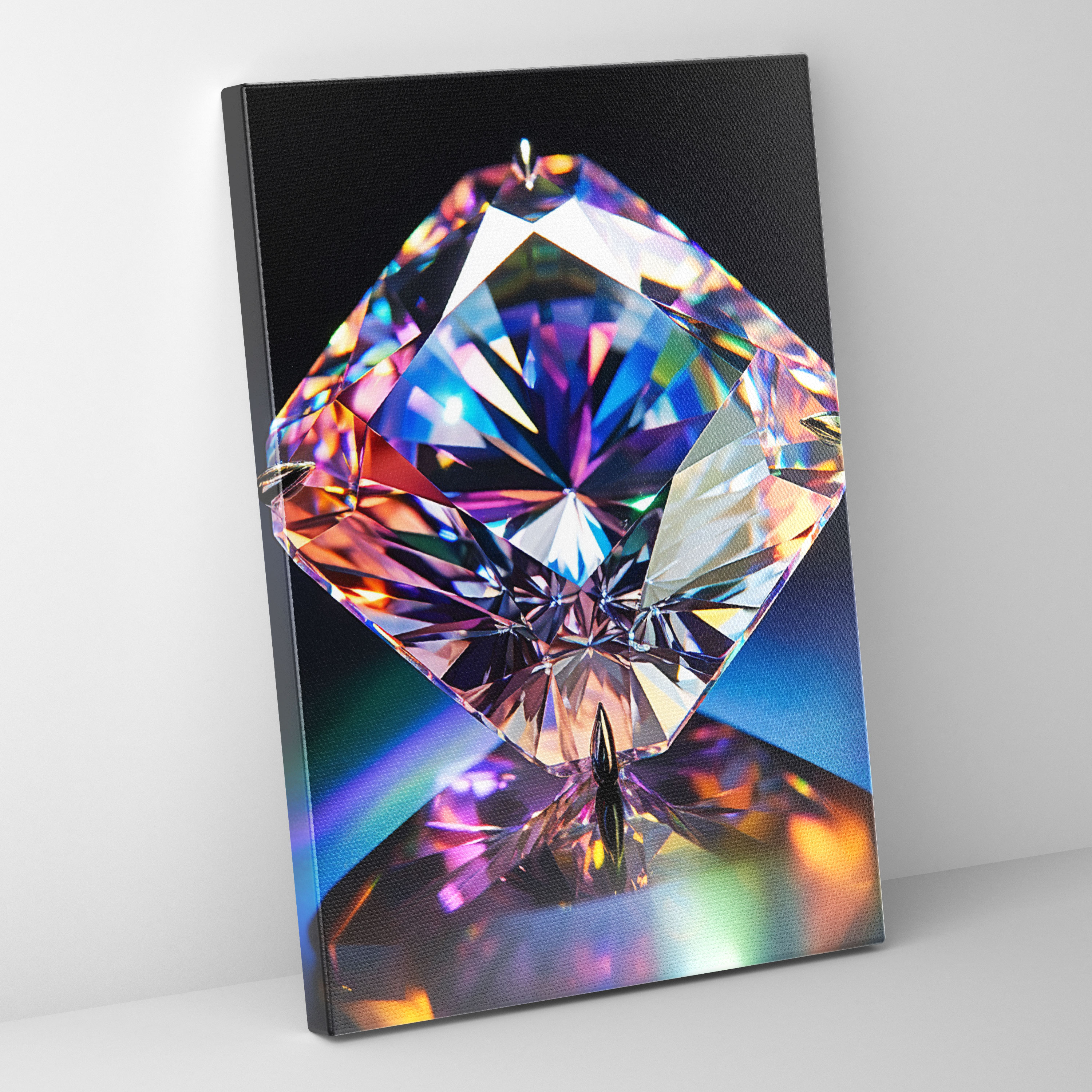 Radiant Diamond Canvas Print - Diamond, Dazzling Colors, Wall Art, Diamond
