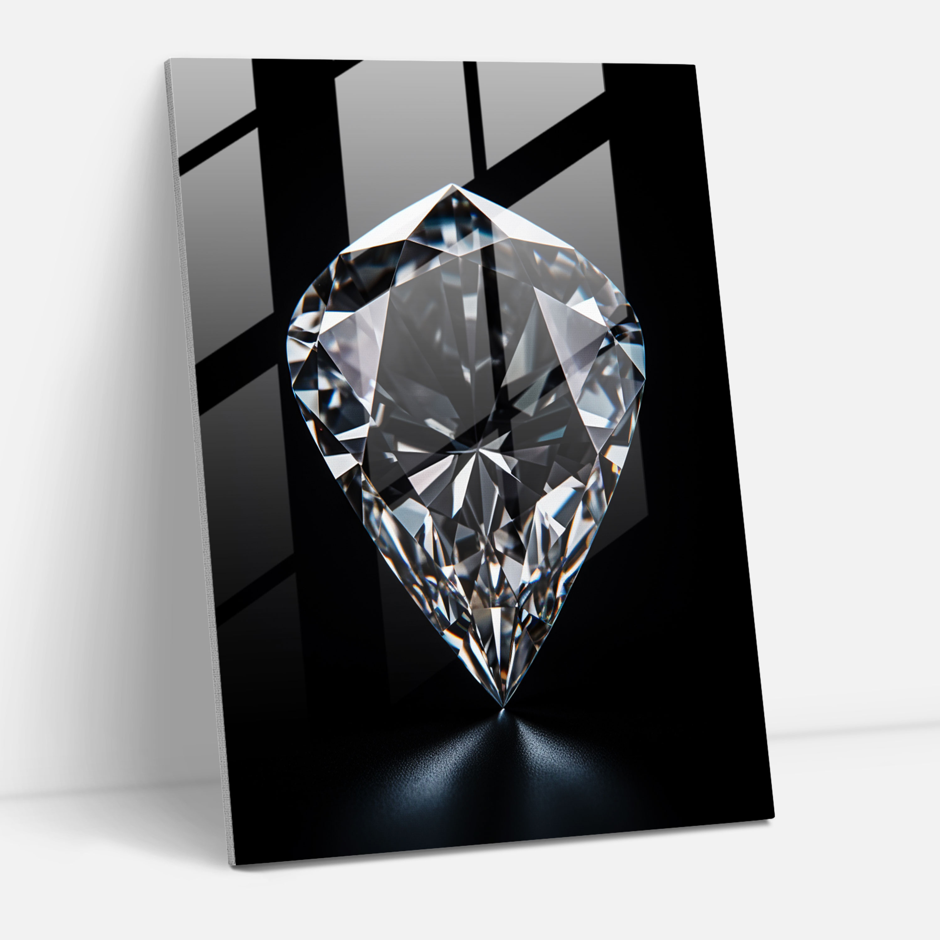 Flawless Diamond Glass Wall Art - Diamond, Home Decoration, Wall Decoration, Diamond