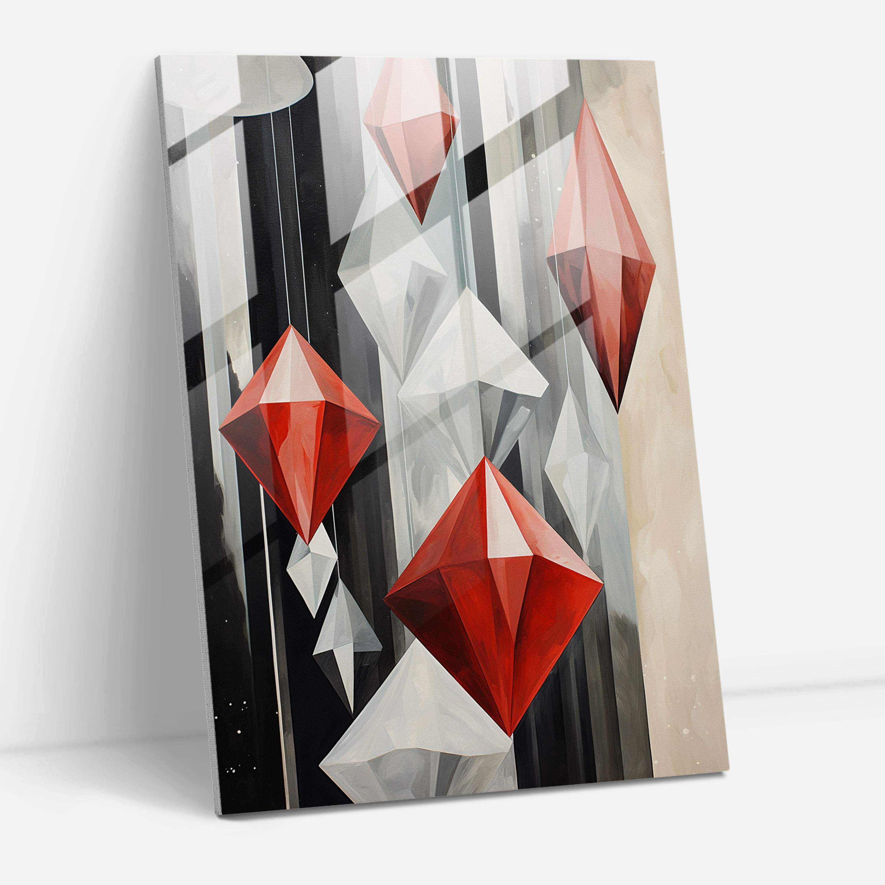 Abstract Diamond Glass Wall Art - Diamond, Glass Art, Diamond, Glass Wall Art