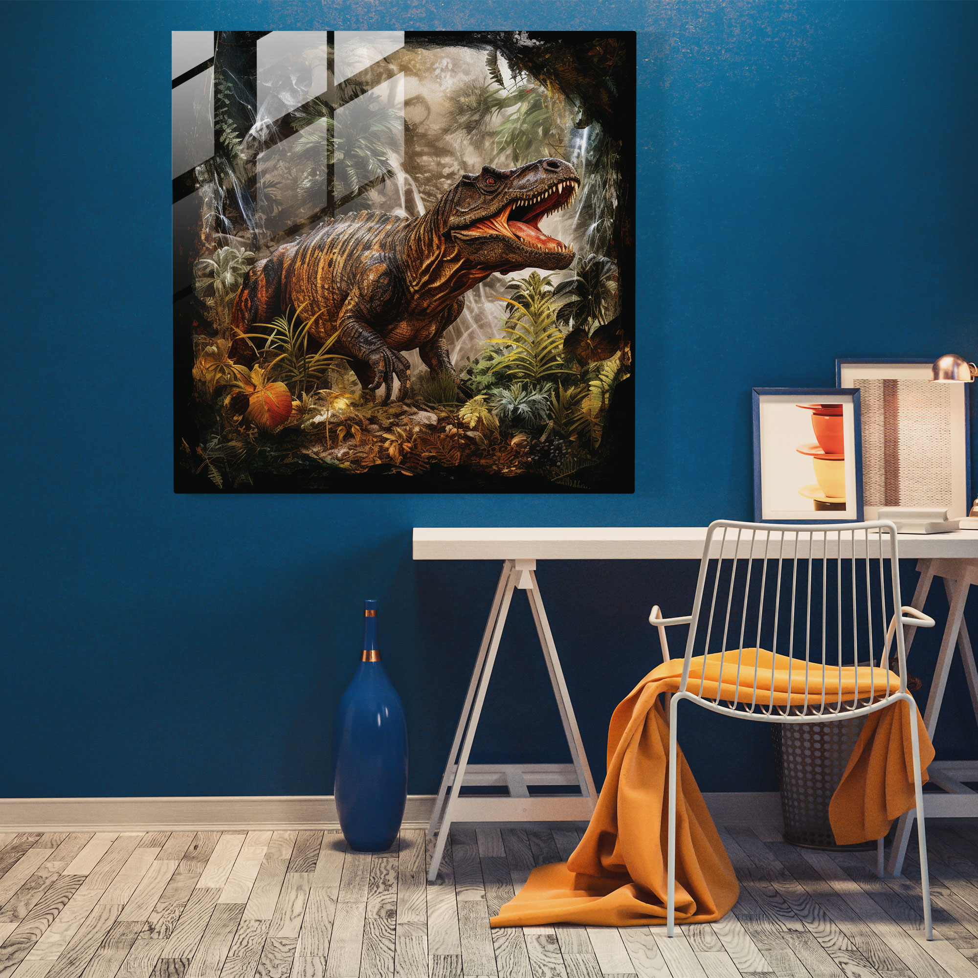 Primordial Legends Glass Print - Glass Wall Art - Home Decoration - Wall Decoration - Modern Artwork