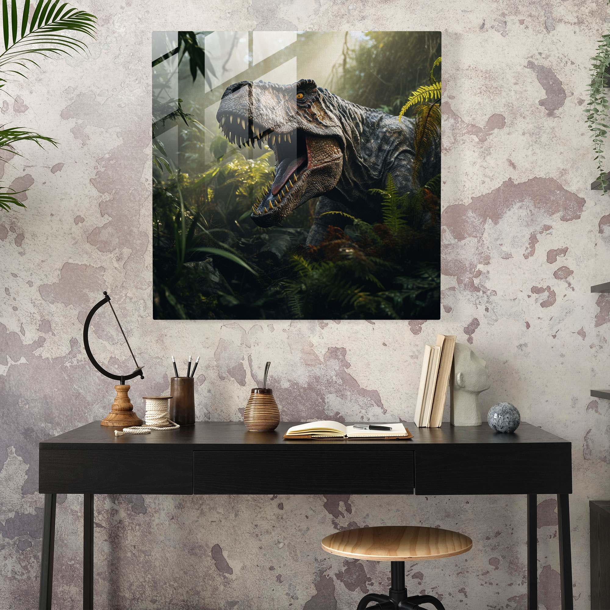 Naturasaurs Glass Print
