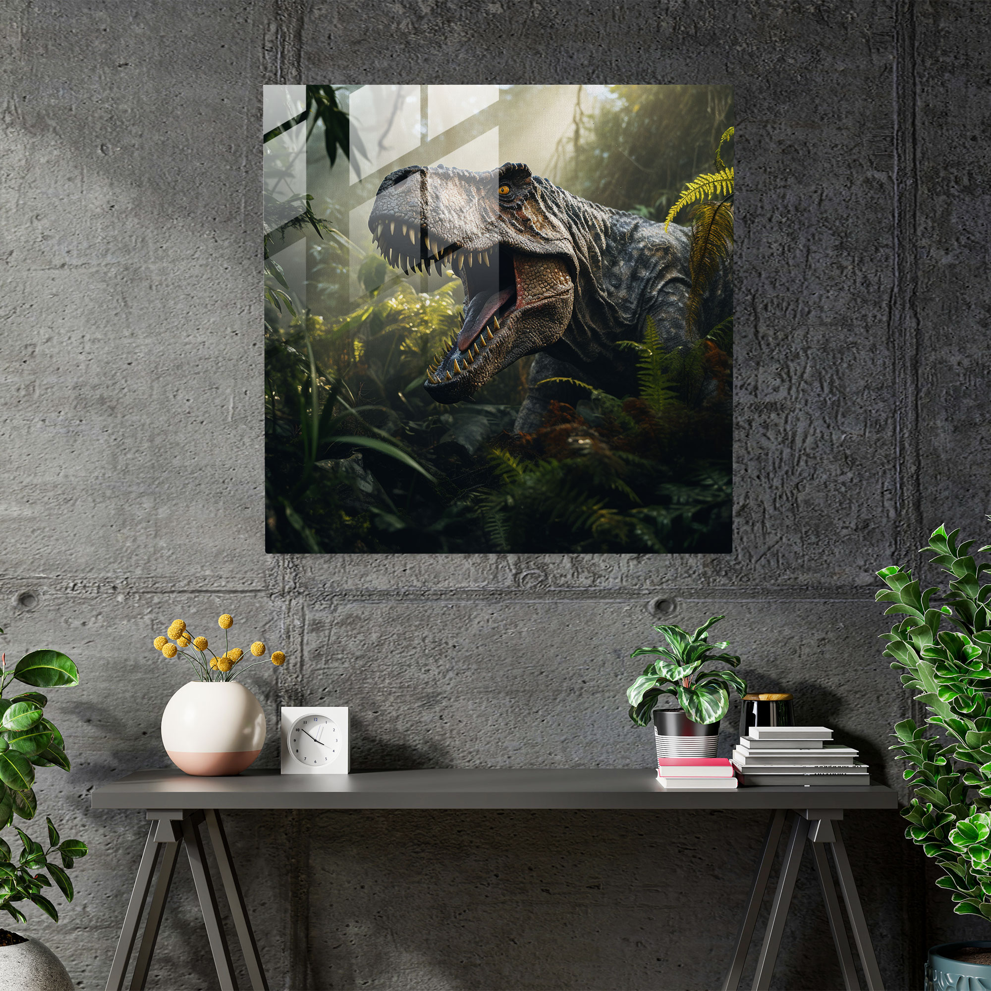 Naturasaurs Glass Print