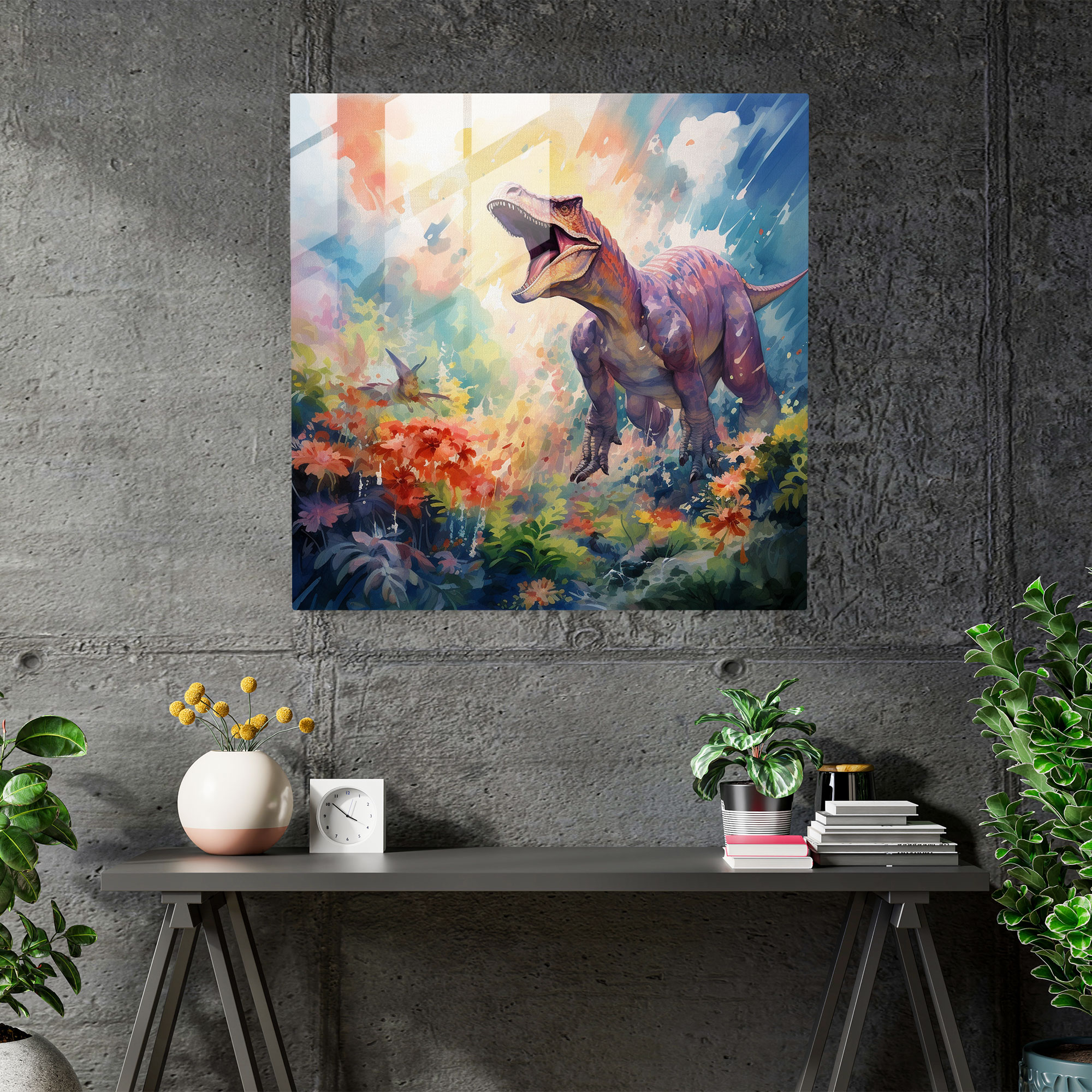 Fantasaur Glass Print