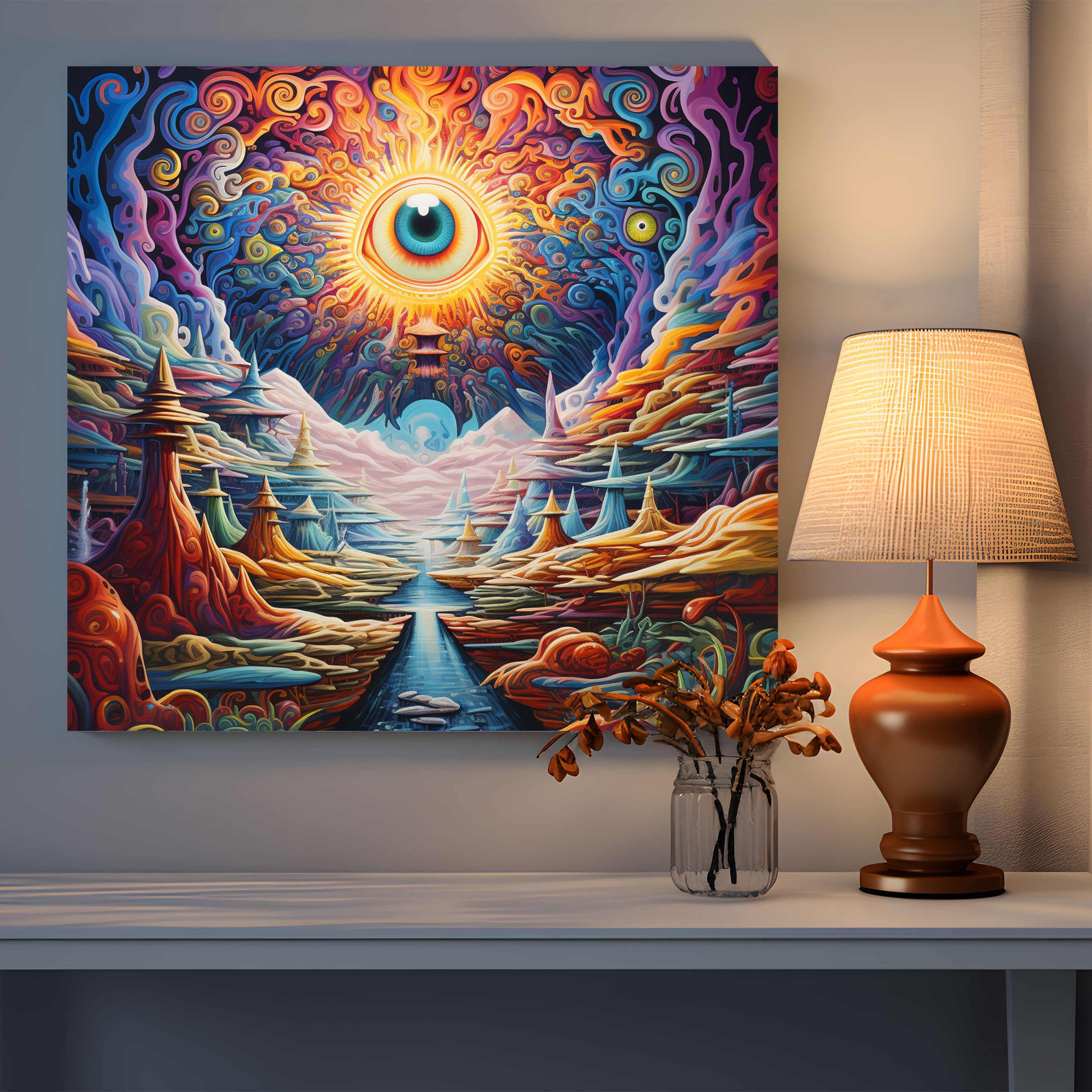 Dope Canvas Print - Psychedelic Art Wall Decoration - Dope, Breathtaking, Vibrant Patterns, Canvas Print
