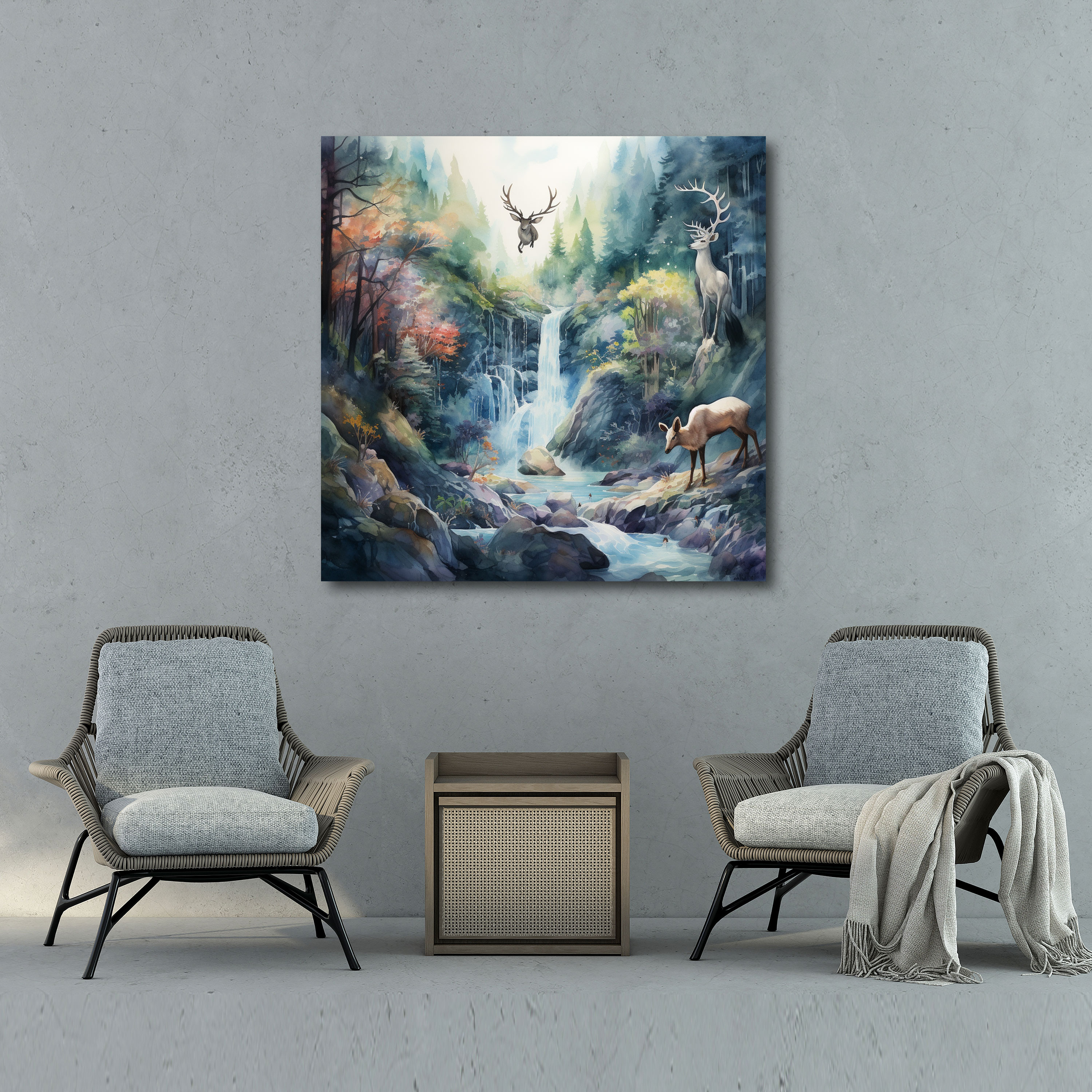 Dope Wall Art - Fantasy Watercolor Painting Canvas Print - Dope, Majestic Creatures, Home Decoration, Captivating