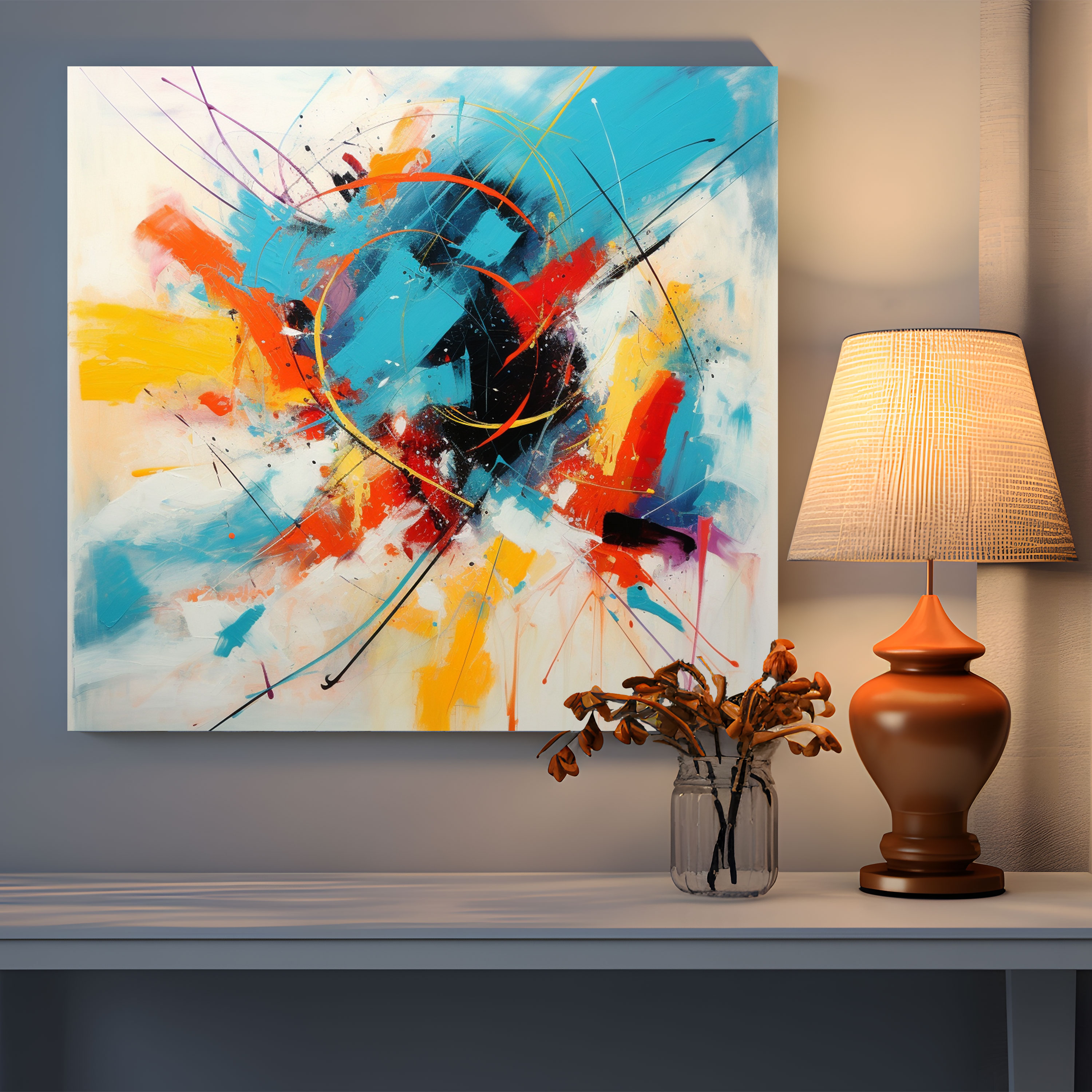 Dope Abstract Canvas Print - Dope, Contemporary Painting, Wall Art, Dope