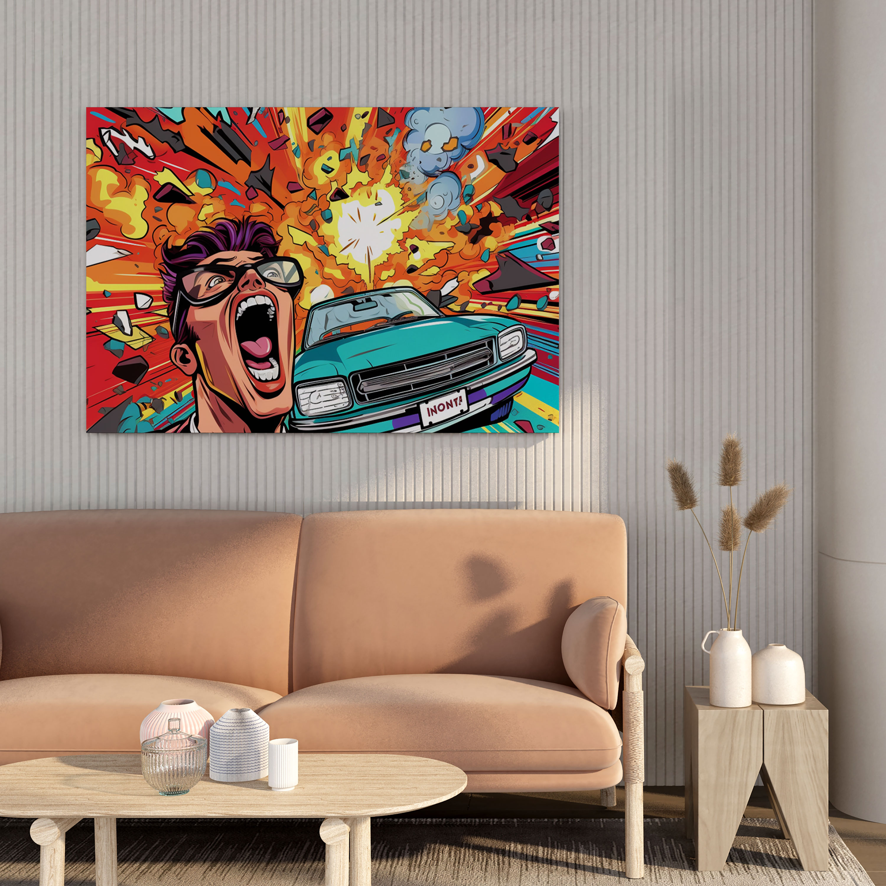 Dope Pop Art Canvas Print - Dope, Dynamic Action Scene, Wall Art, Dope