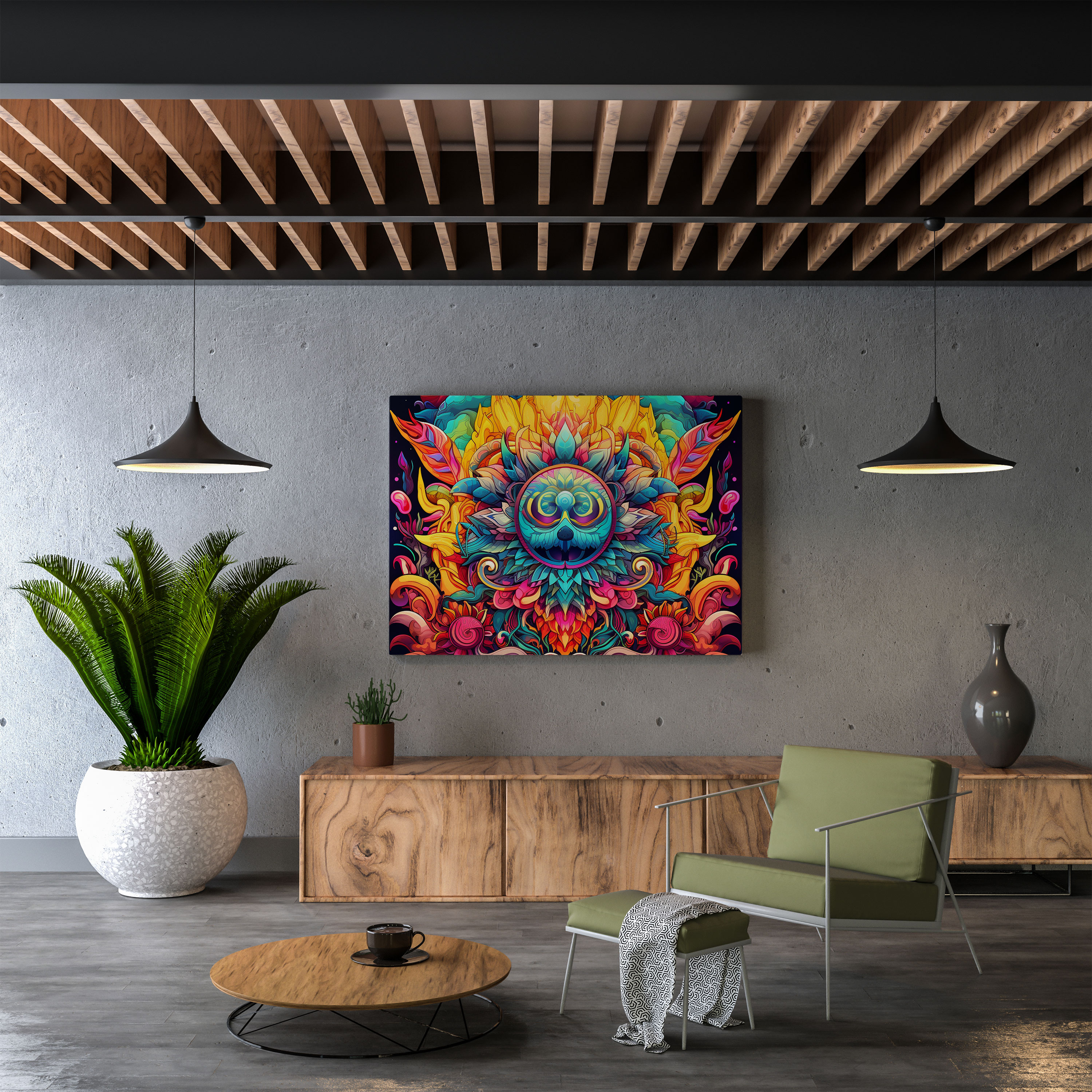 Dope Psychedelic Canvas Print - Dope, Digital Illustration, Dope, Shapes