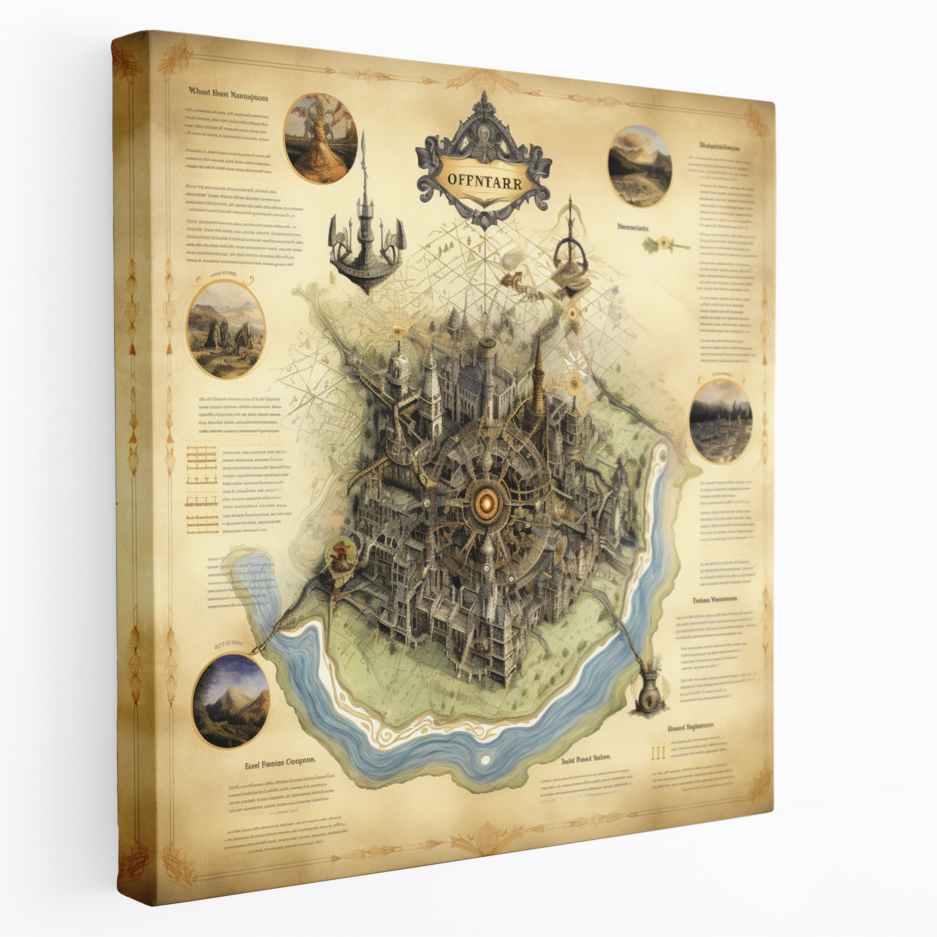 Dope Vintage Map Canvas Print - Dope, Canvas Print, Wall Decoration, Wall Art