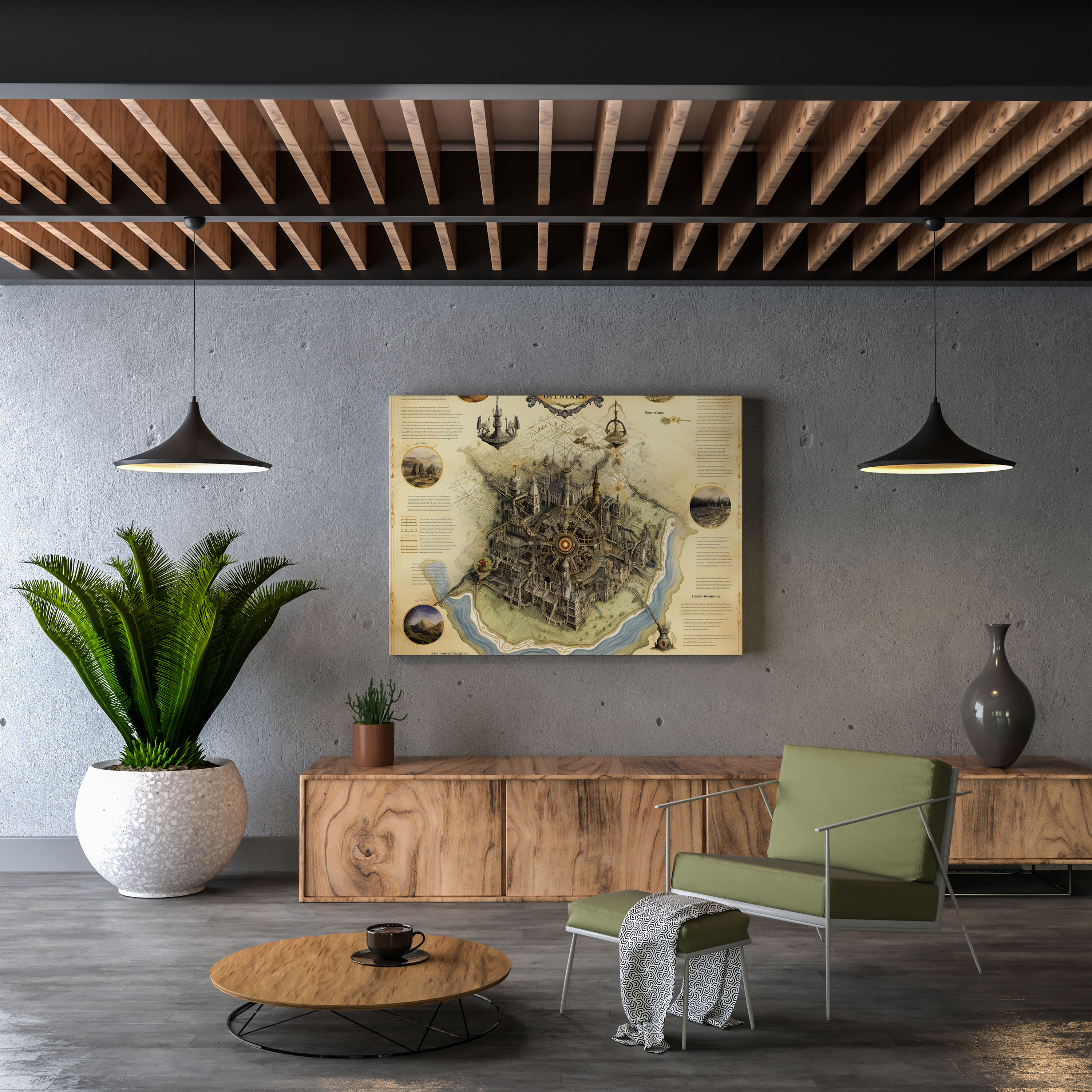 Dope Vintage Map Canvas Print - Dope, Canvas Print, Wall Decoration, Wall Art