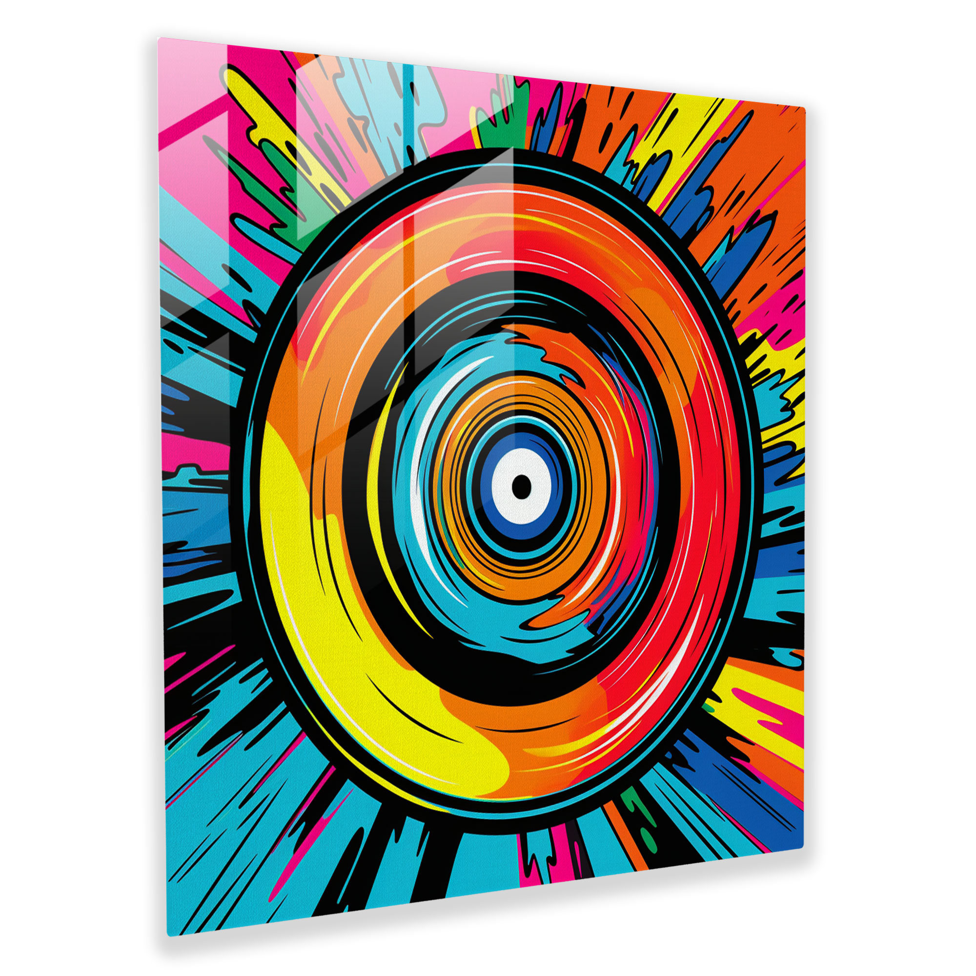 Dope Retro Vibes Glass Print - Dope, Pop Art, Home Decoration, Retro