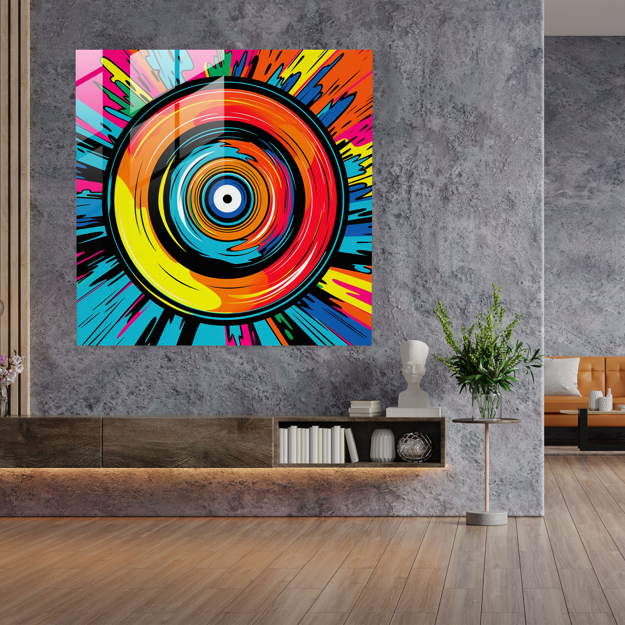 Dope Retro Vibes Glass Print - Dope, Pop Art, Home Decoration, Retro