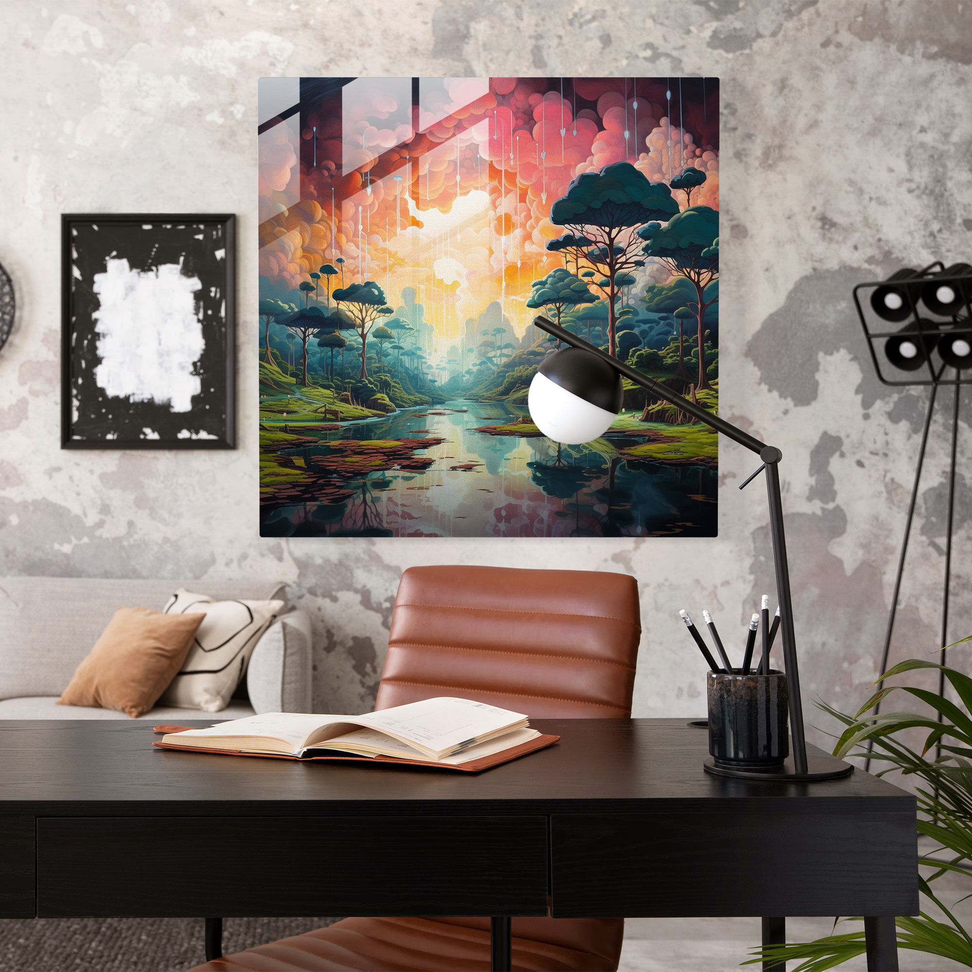 Dope Dreamland Glass Print - Dope, Glass Wall Art, Dope, Dreamy Forest