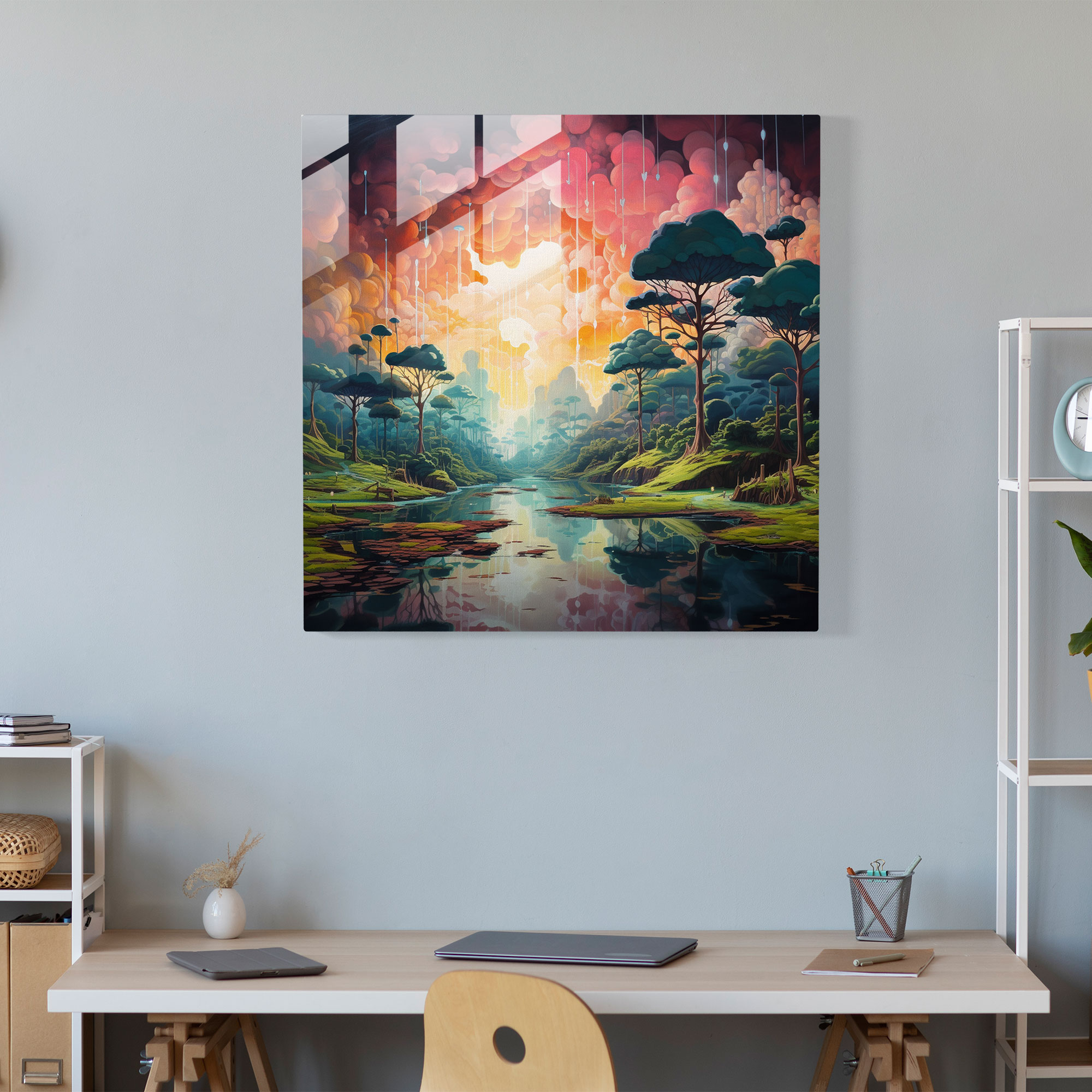Dope Dreamland Glass Print - Dope, Glass Wall Art, Dope, Dreamy Forest