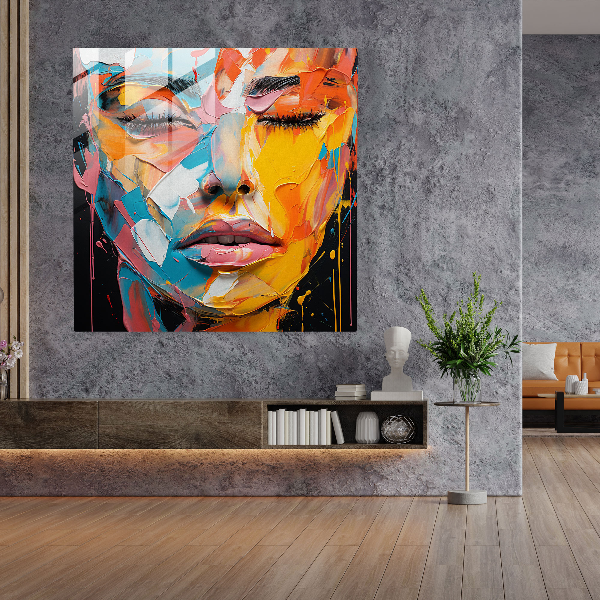 Dope Expression Glasbild - Stilvolle Wandkunst Wanddekoration