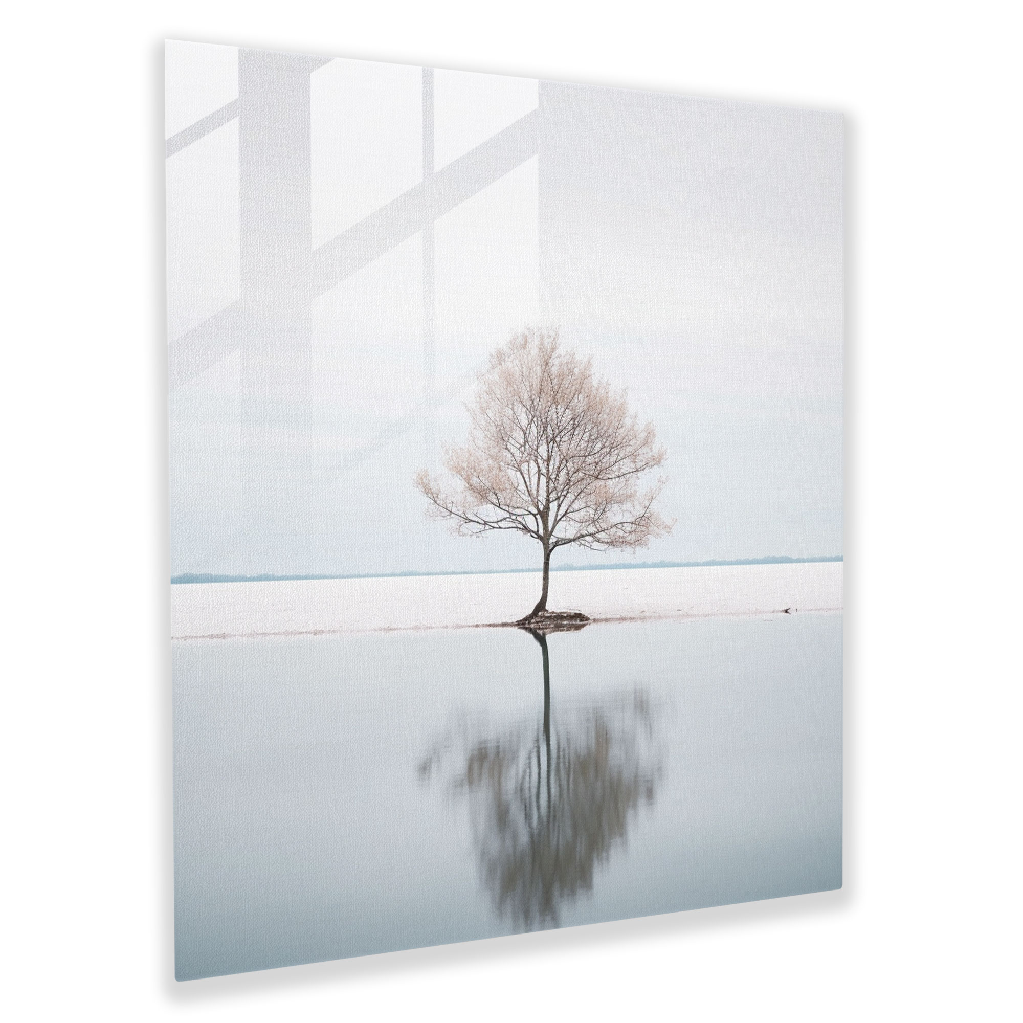 Dope Tranquility Glass Print - Dope, Minimalist Photography, Soothing Tones, Glass Art