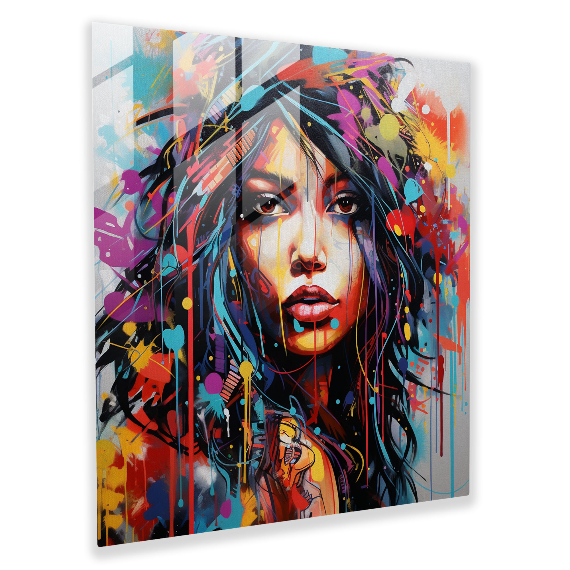 Dope Vibe Glass Print - Dope, Modern Art, Glass Wall Art, Vibrant Colors