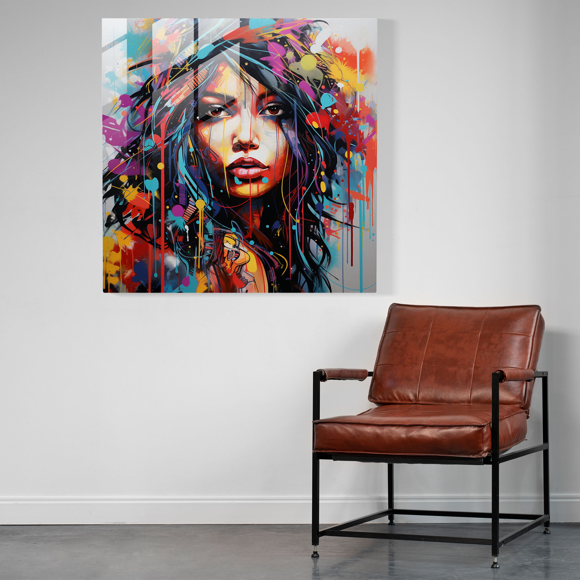 Dope Vibe Glass Print - Dope, Modern Art, Glass Wall Art, Vibrant Colors