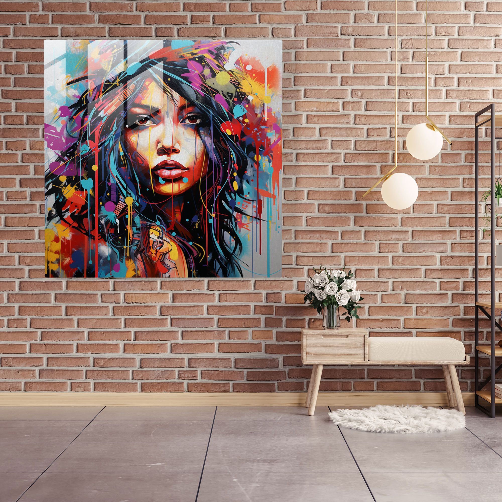 Dope Vibe Glass Print - Dope, Modern Art, Glass Wall Art, Vibrant Colors