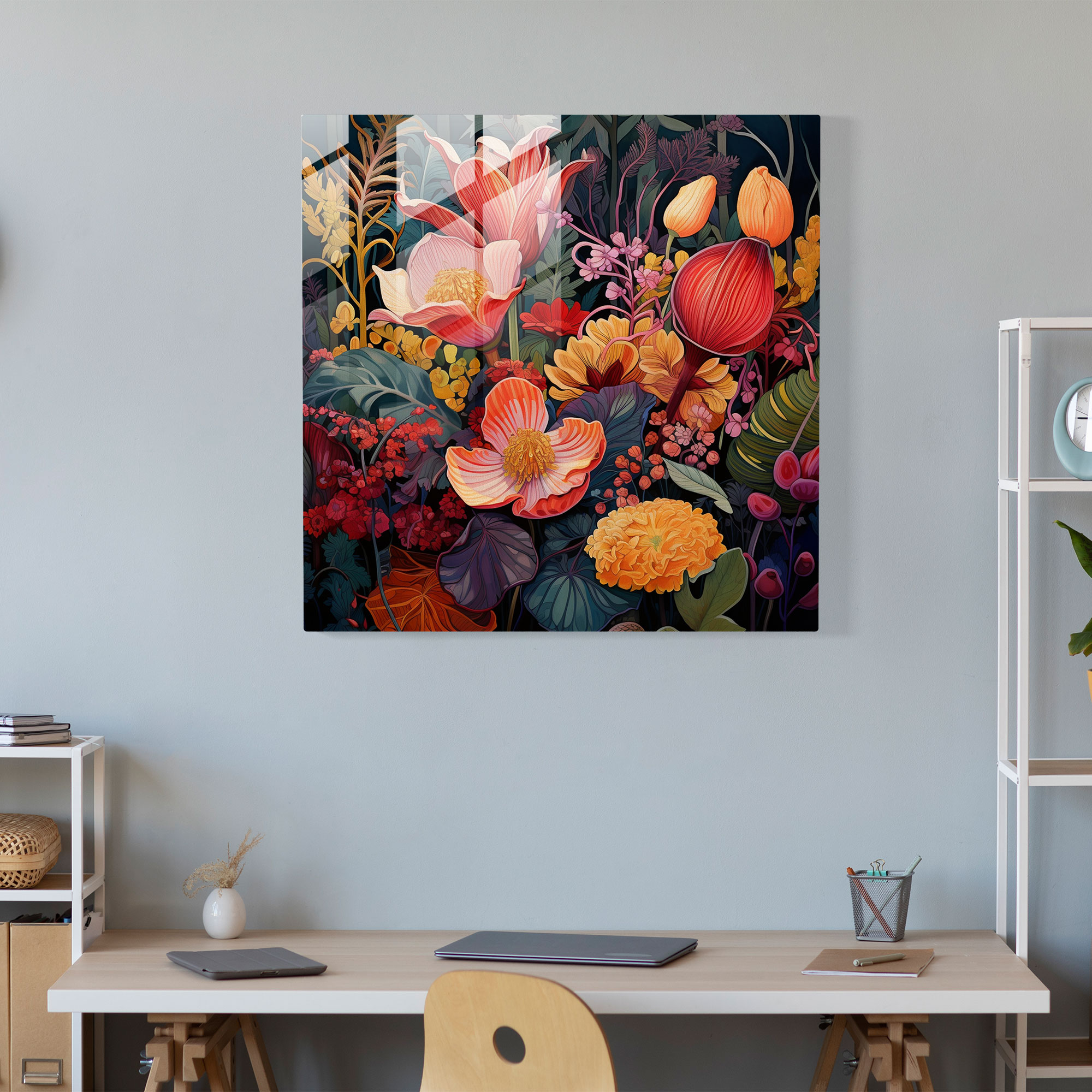 Dope Flora Glass Print - Dope, Wall Decoration, Glass Wall Art, Home Decoration