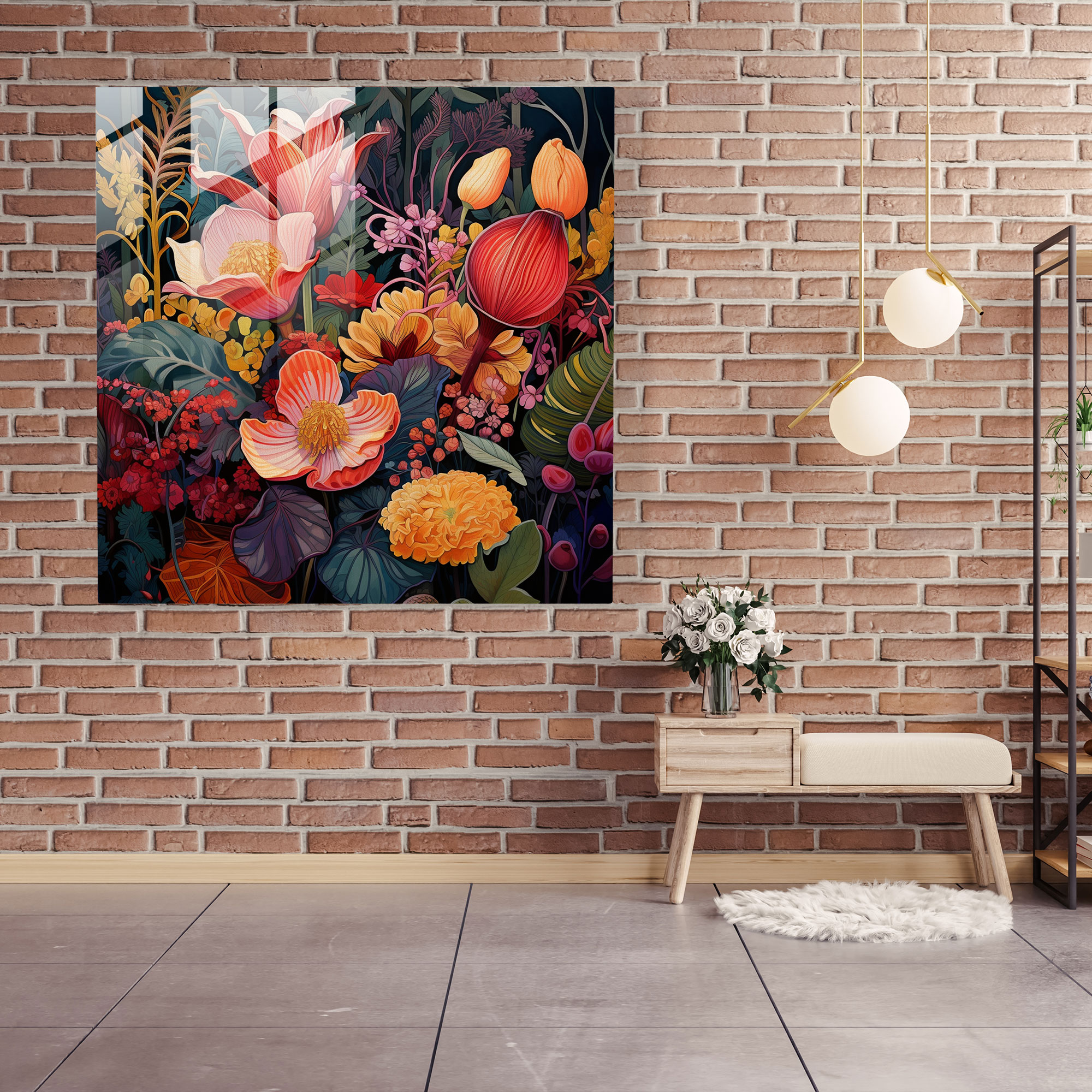 Dope Flora Glass Print - Dope, Wall Decoration, Glass Wall Art, Home Decoration