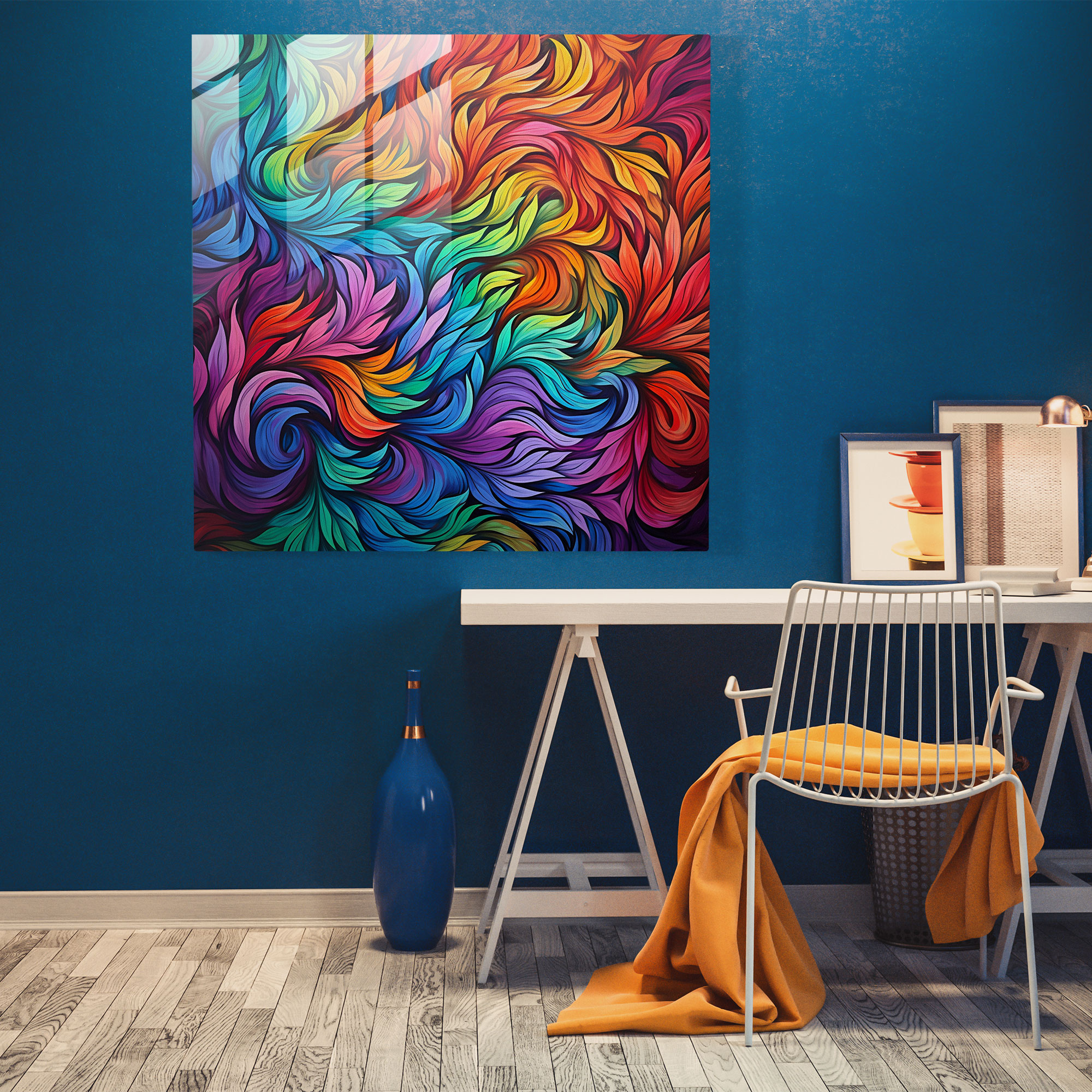 Dope Abstract Glass Print - Dope, Wall Decoration, Dope, Modern Art