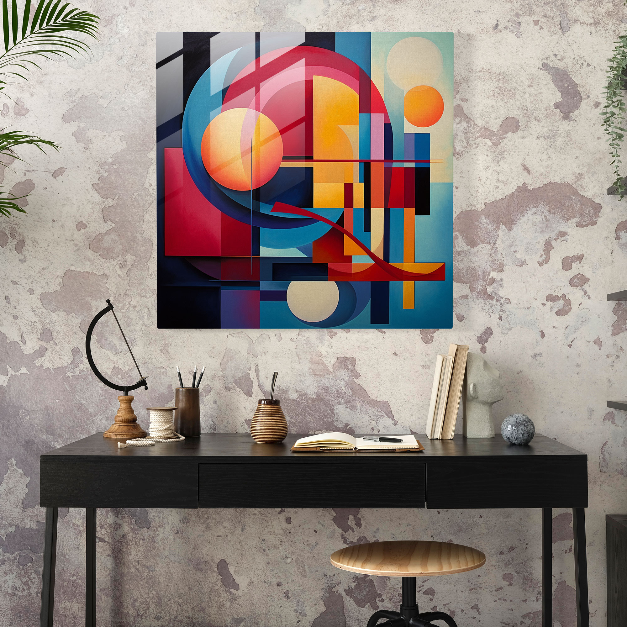 Dope Geometric Glass Print - Dope, Home Decoration, Wall Decoration, Glass Art