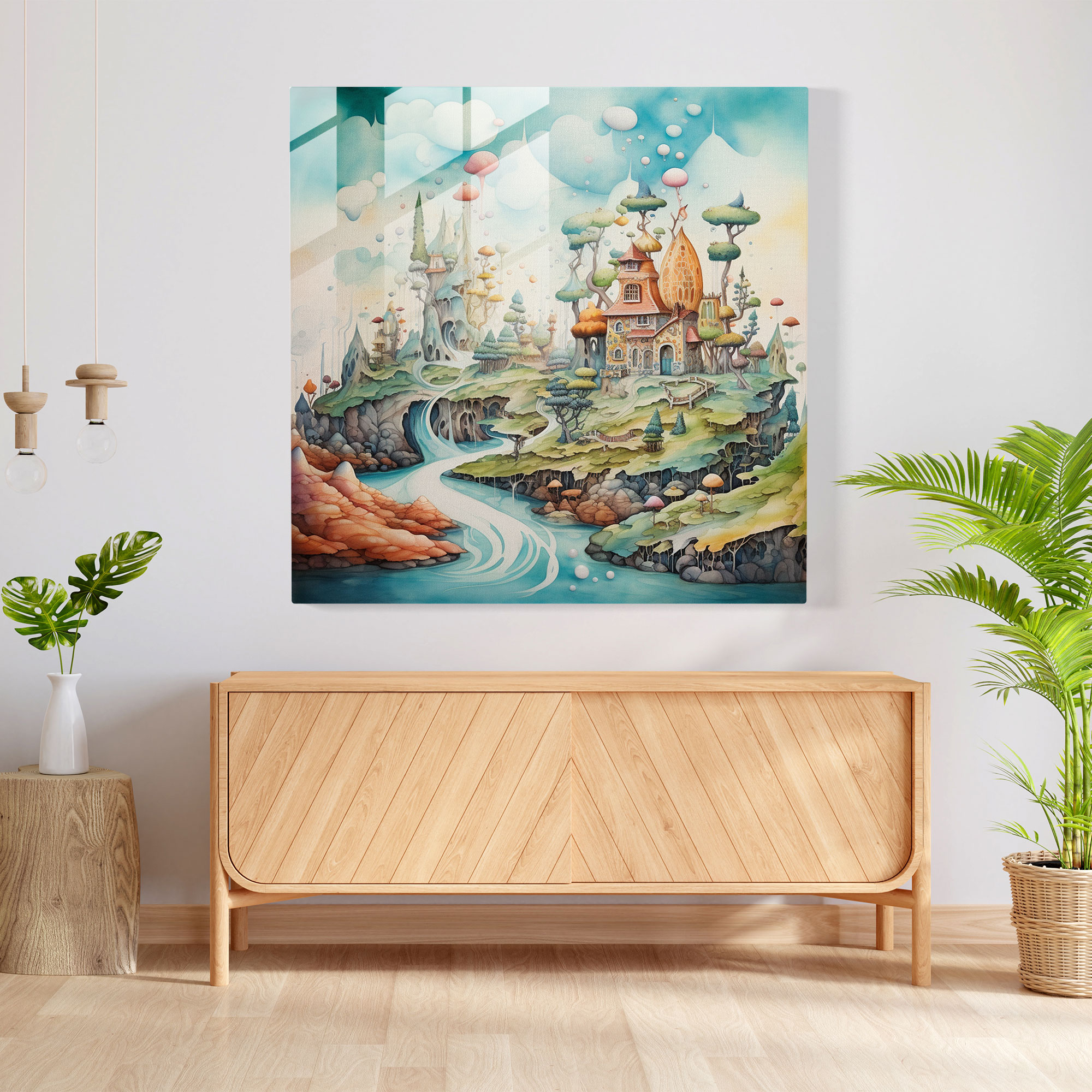 Dope Watercolor Glass Print - Dope, Glass Print, Modern Art, Wall Decoration
