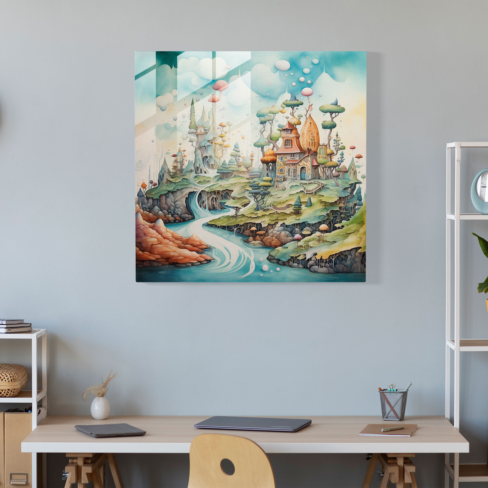 Dope Watercolor Glass Print - Dope, Glass Print, Modern Art, Wall Decoration