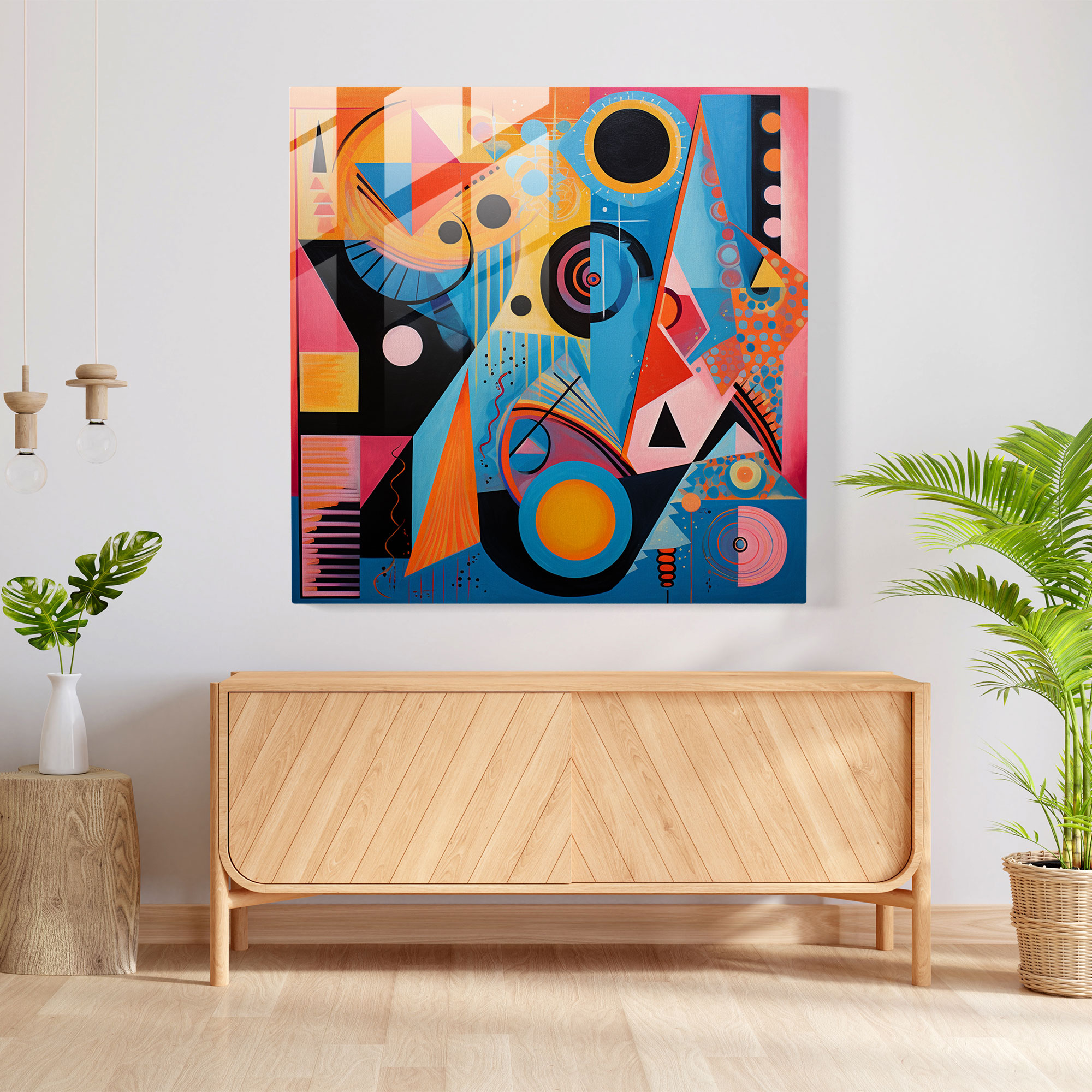 Dope Geometric Glass Print - Dope, Glass Wall Art, Wall Decoration, Geometric Painting