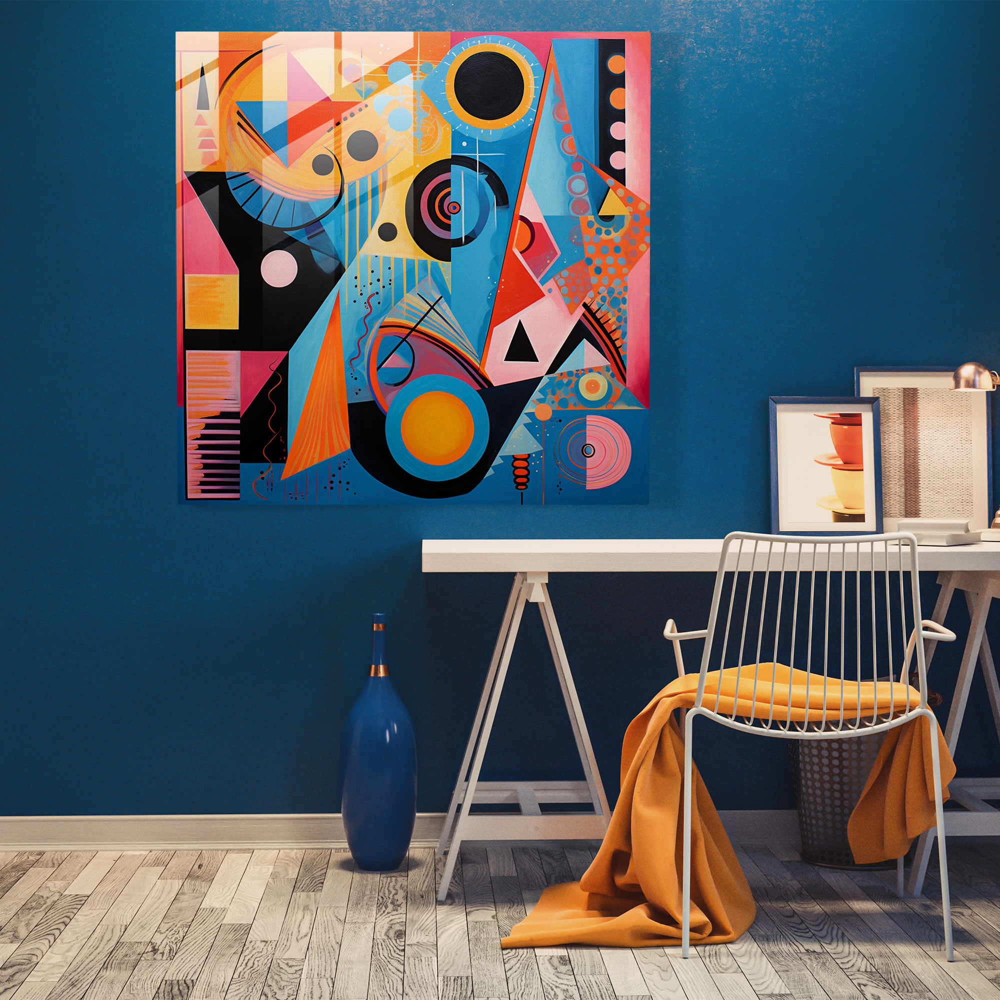 Dope Geometric Glass Print - Dope, Glass Wall Art, Wall Decoration, Geometric Painting