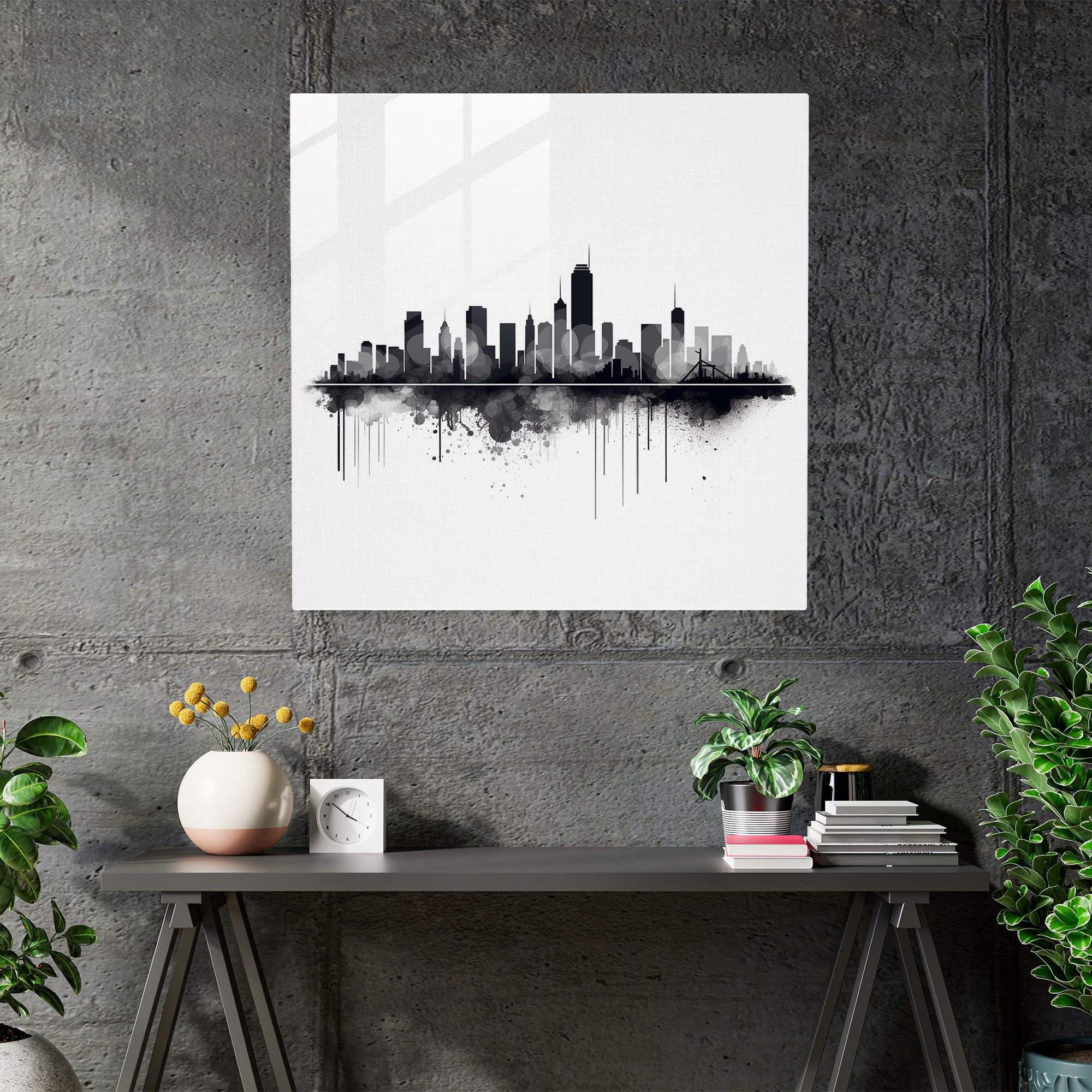 Dope Metropolis Essence - Minimalist Glass Print - Dope, Wall Decoration, Minimalist, Clean