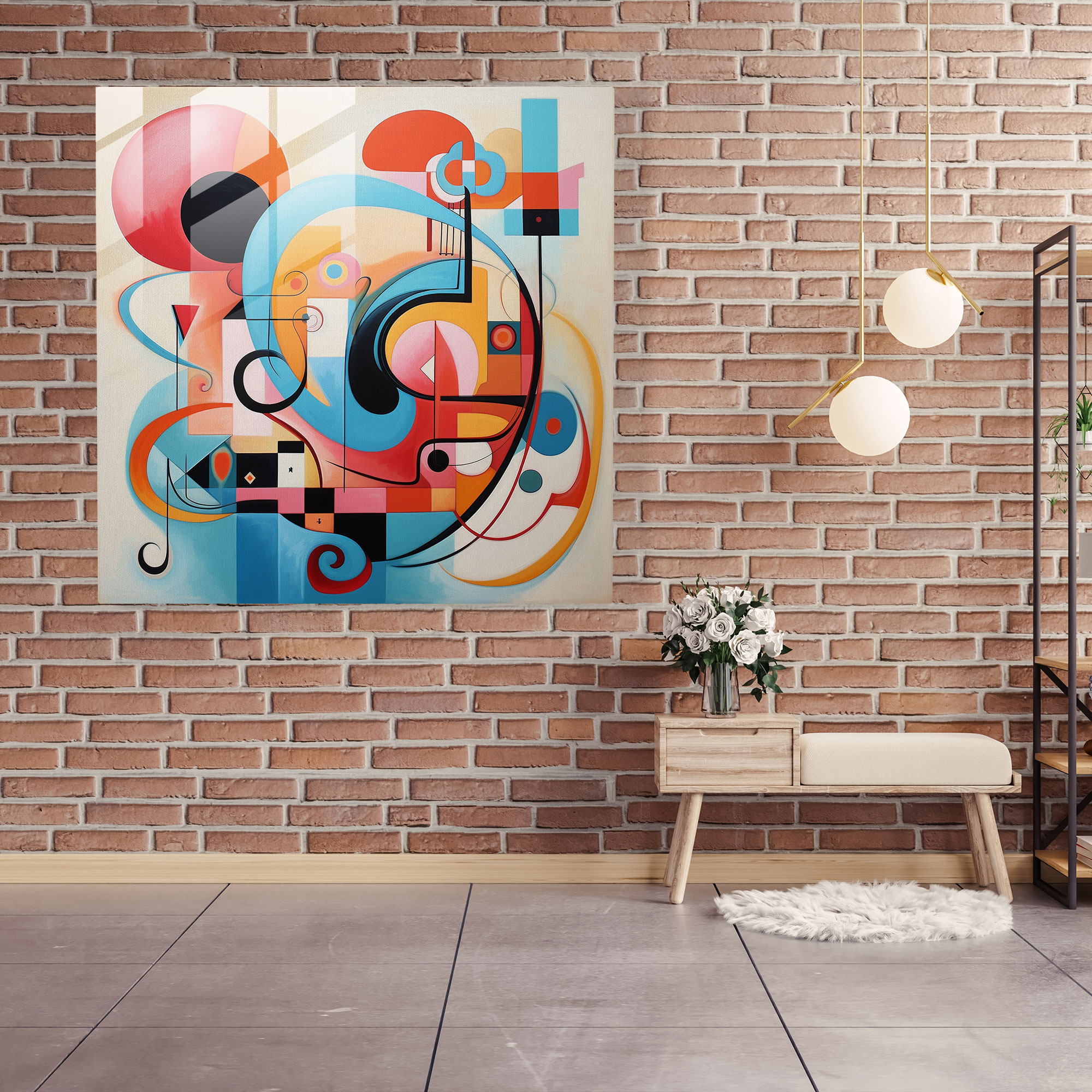 Dope Wonder Whirl - Whimsical Glass Print - Dope, Abstract Shapes, Playful, Dope