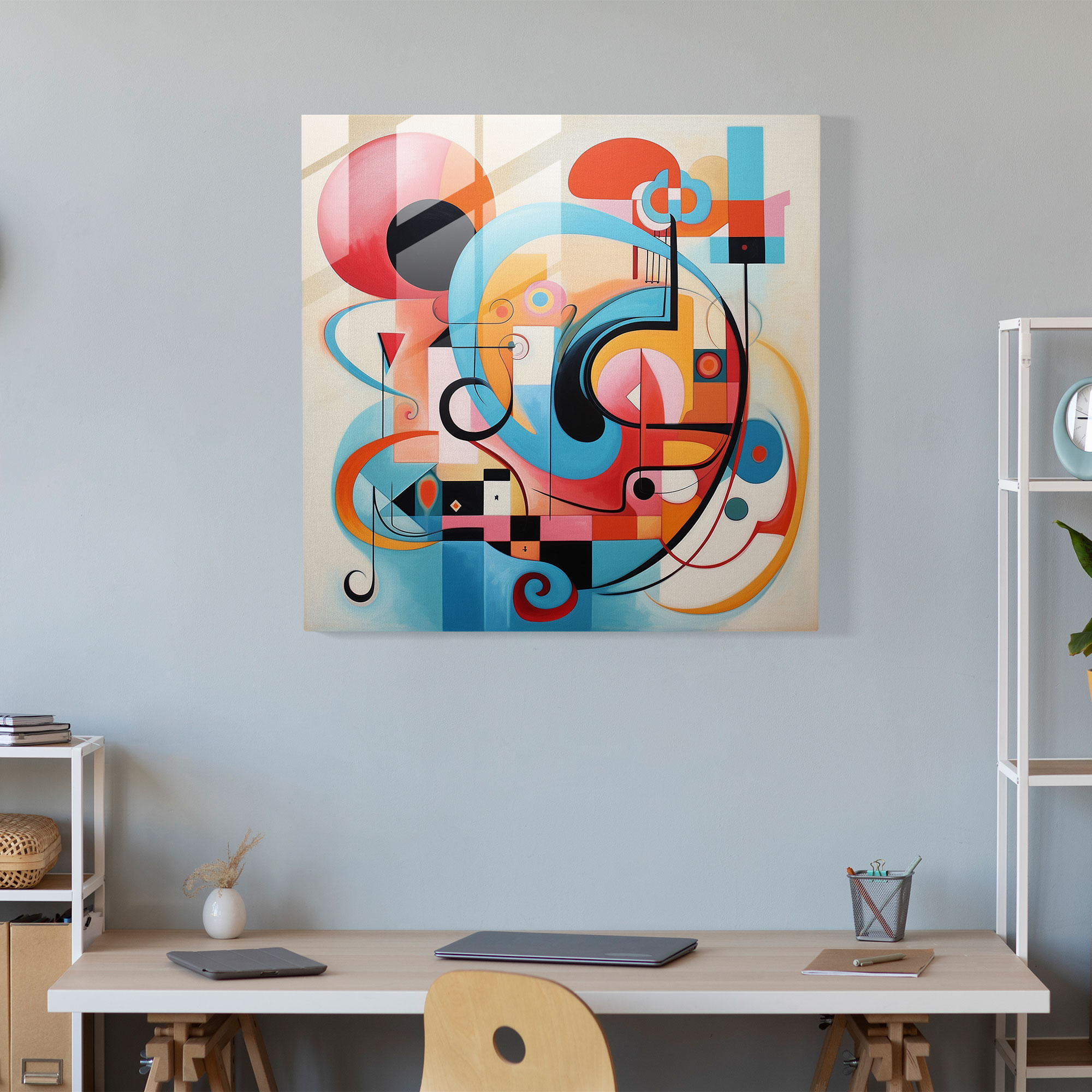 Dope Wonder Whirl - Whimsical Glass Print - Dope, Abstract Shapes, Playful, Dope