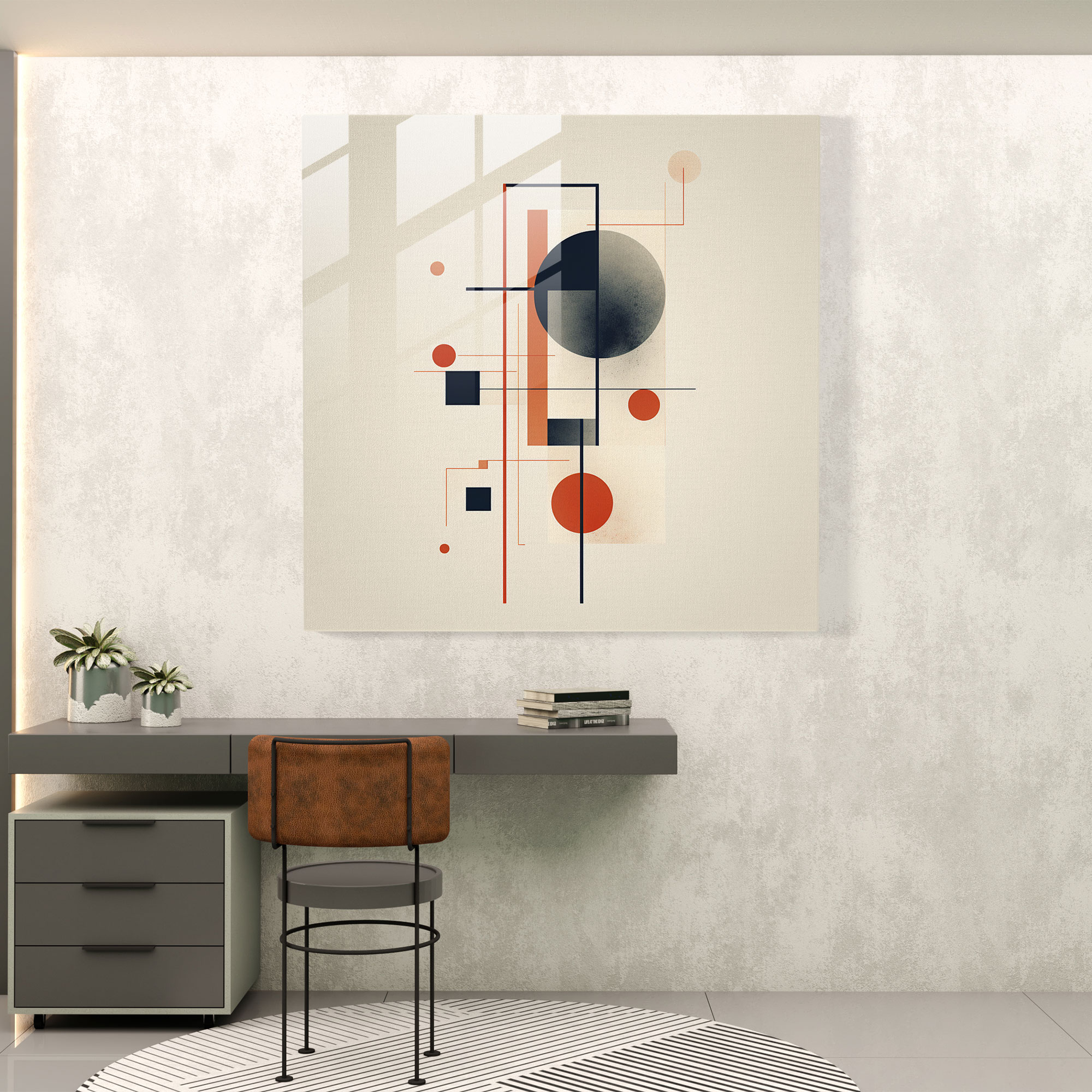 Dope Minimalist Geometric Glass Print - Dope, Geometric, Minimalist, Elegance
